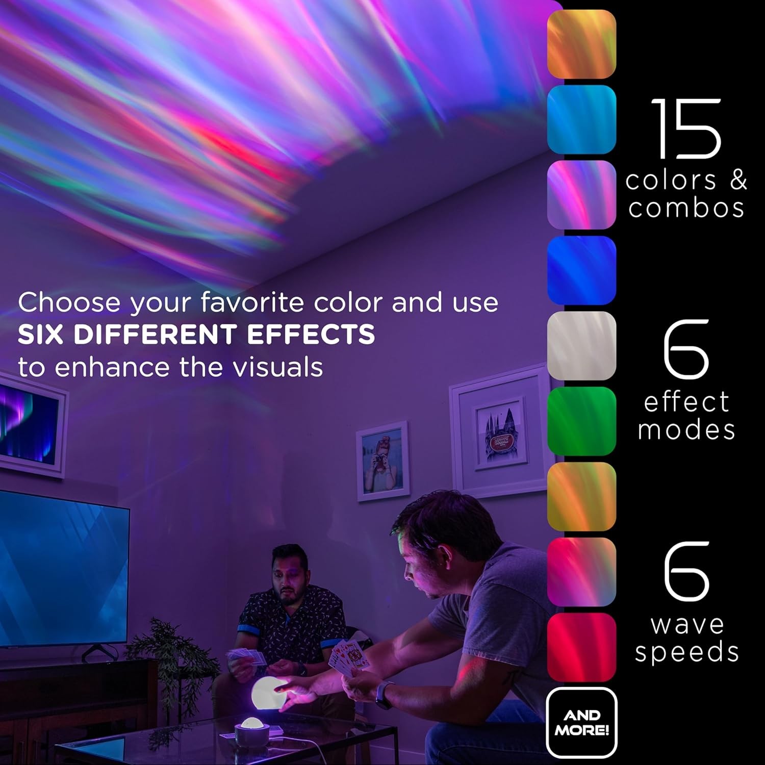 Aurora Crystal Star Projector — Space, Nebula and Starry Night Light