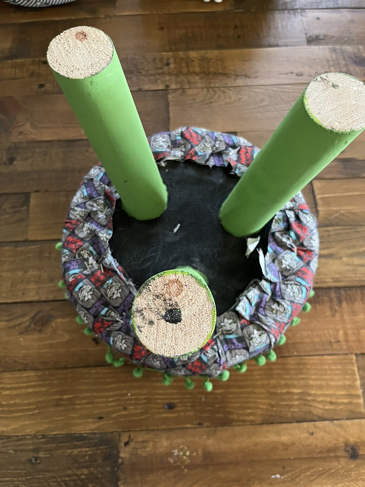 The Exorcist Regan handmade footstool