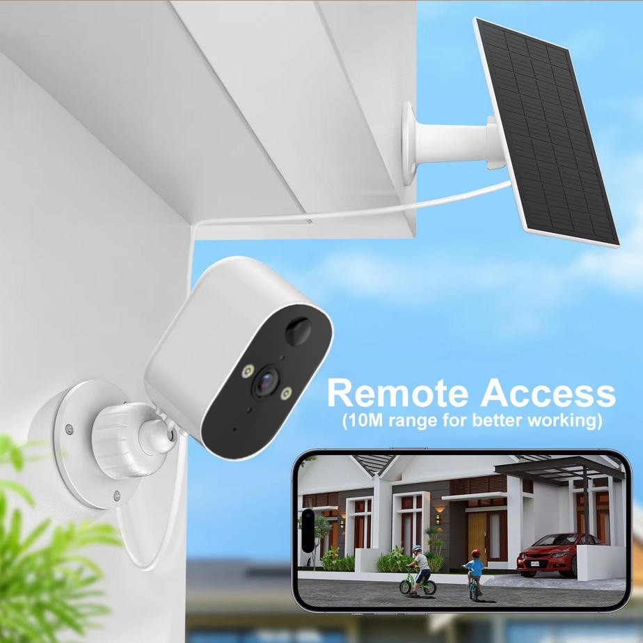 2K Solar Battery Powered Camera Wireless WiFi IP Camera Home Security Audio CCTV