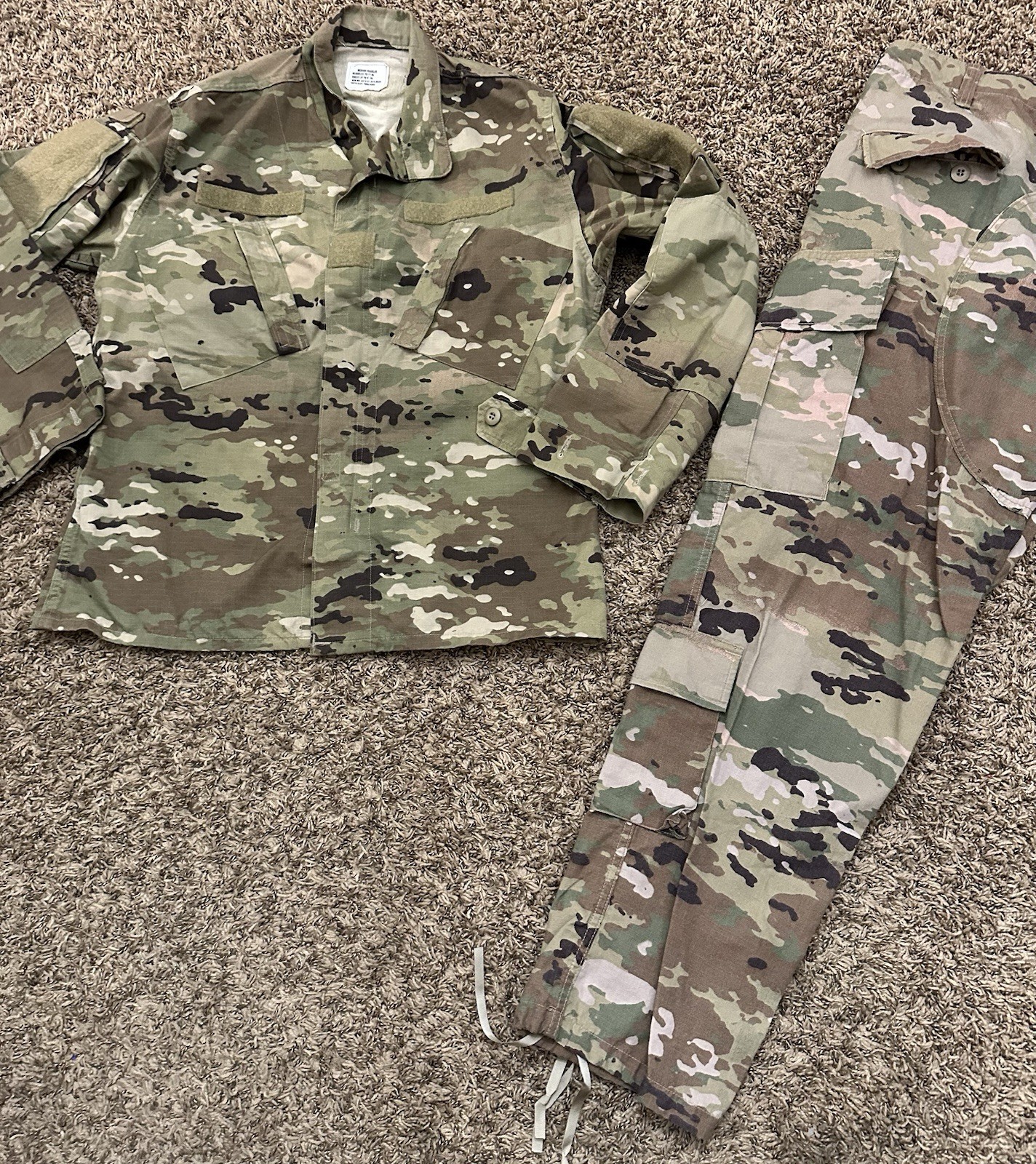 Multicam OCP Combat Coat and Trousers Garrison Medium - Long Set Used