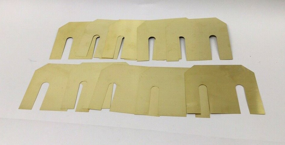 Axcelis Type 17107290 Brass Shim .010 Thickness (Pack Of 10)
