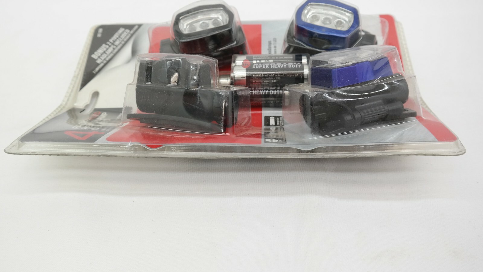 4 Pack 3 LED Headlamp Head Light Flashlights NaS