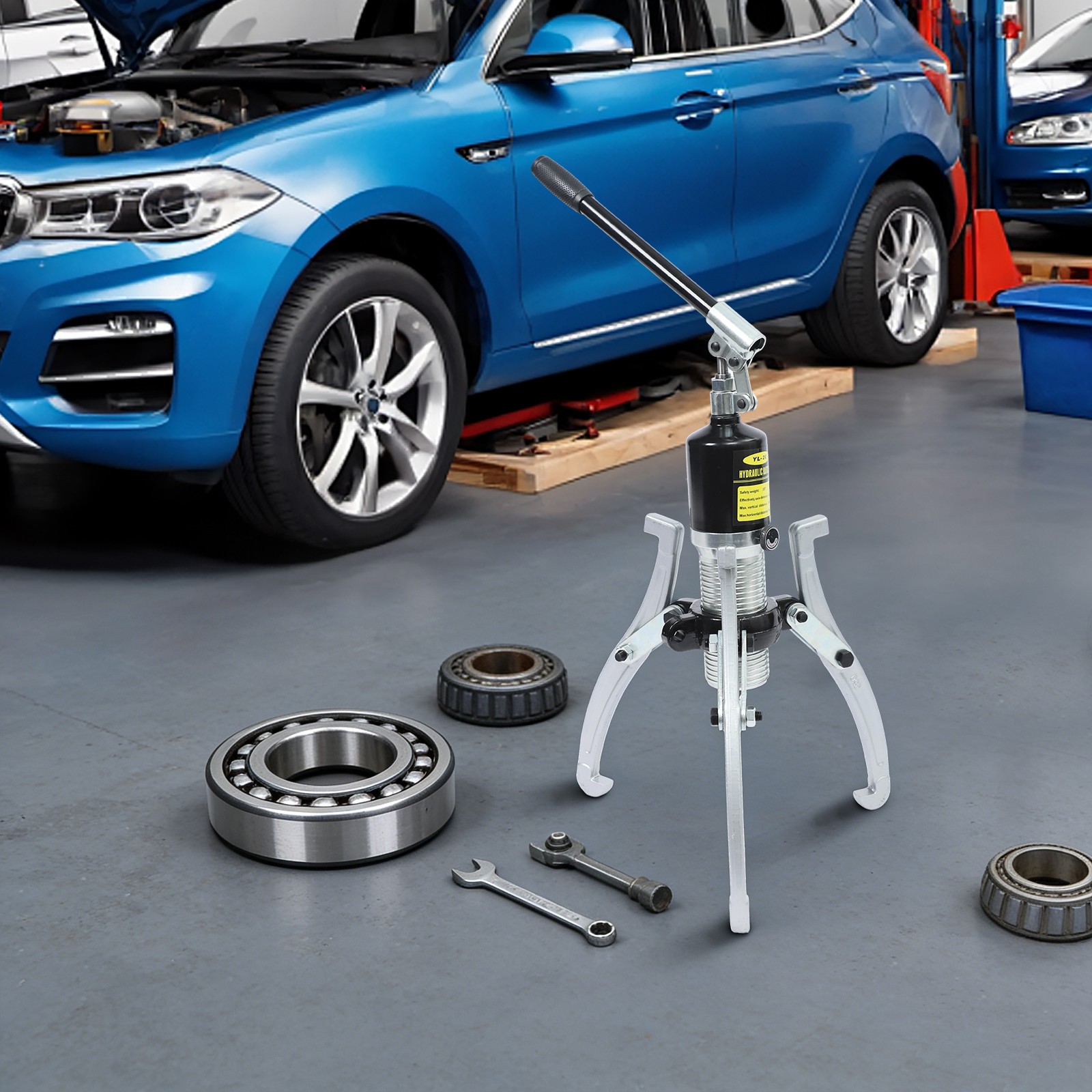 Hydraulic Bearing Puller, 20T Hydraulic Puller Kit 19.69*20.08in (L*H)