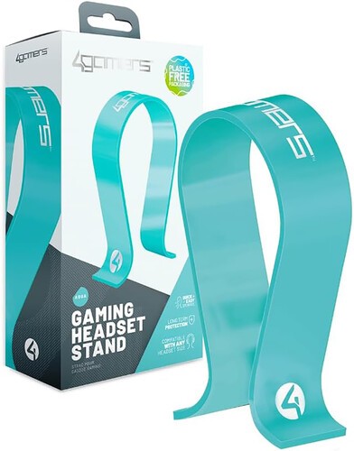 PC Accessory: 4Gamers Panther Headset Stand - Aqua: Compatible with PC, PS5, Xbo