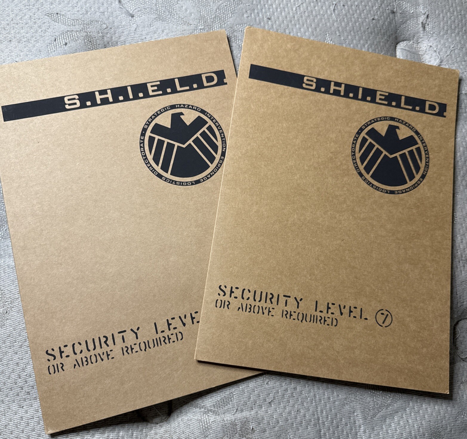 LOT Of (2) “AGENTS OF SHIELD “ 9”x12” Folder Hollywood Movie Film Prop