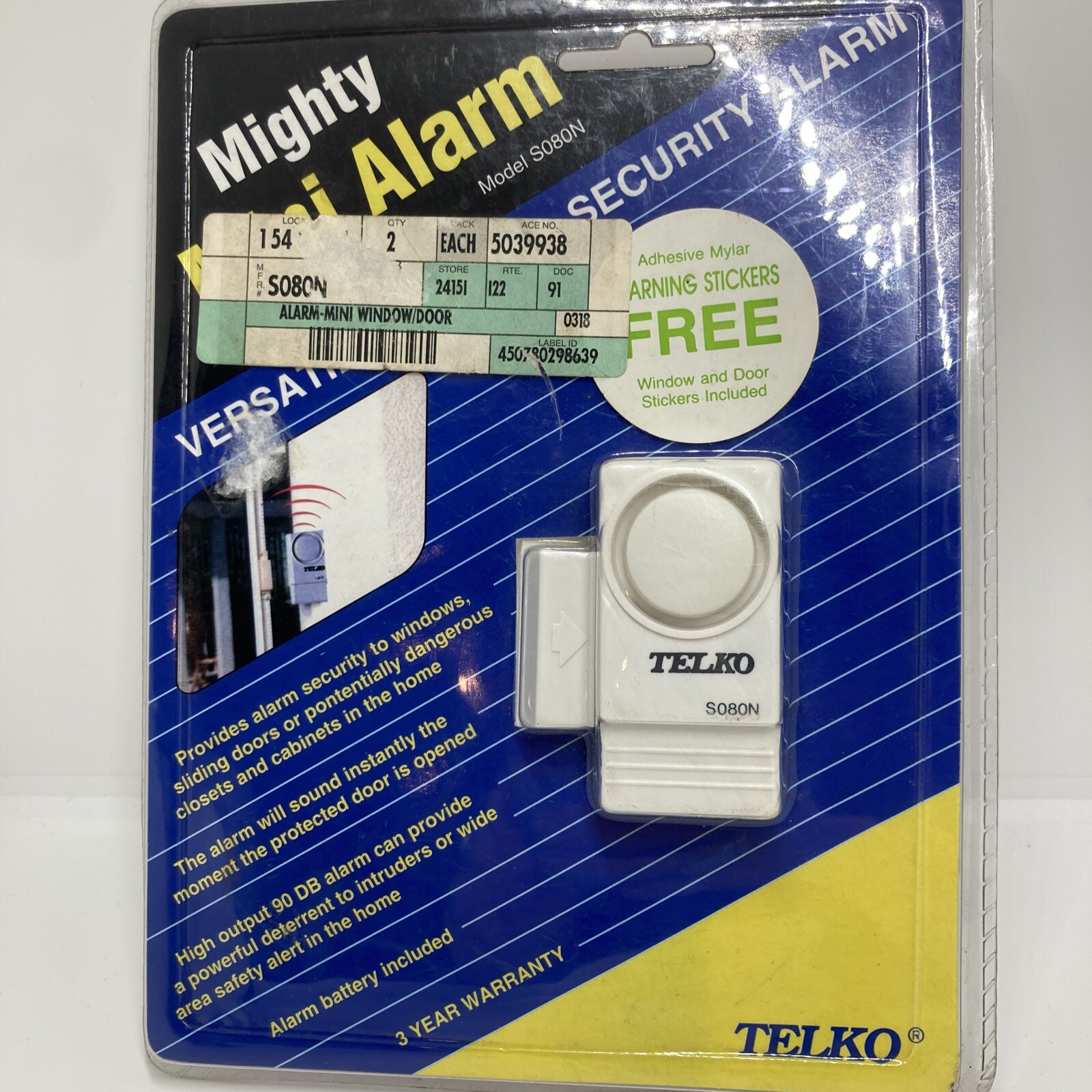 *New* Telko Mini Window Alarm - Easy Install
