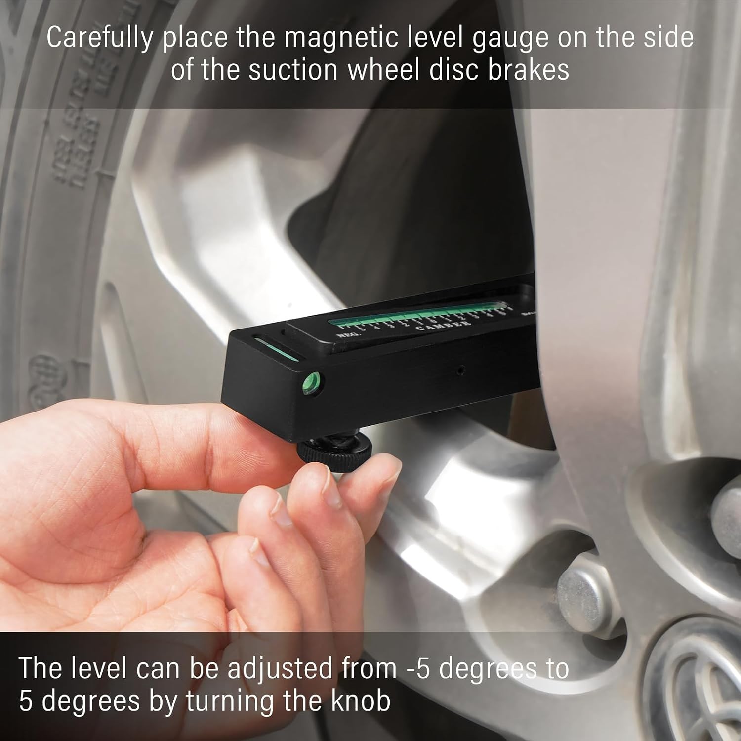 Compact Magnetic Camber Alignment Tool - Essential for Automotive Precision