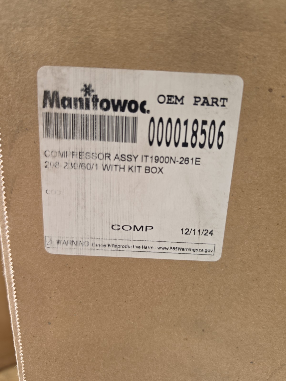 Manitowoc 000018506 COMPRESSOR