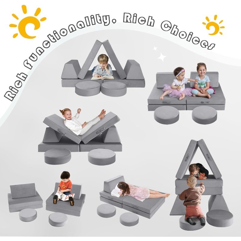 Kids Modular Play Couch – Compact Foam Explorer Sofa for Toddlers