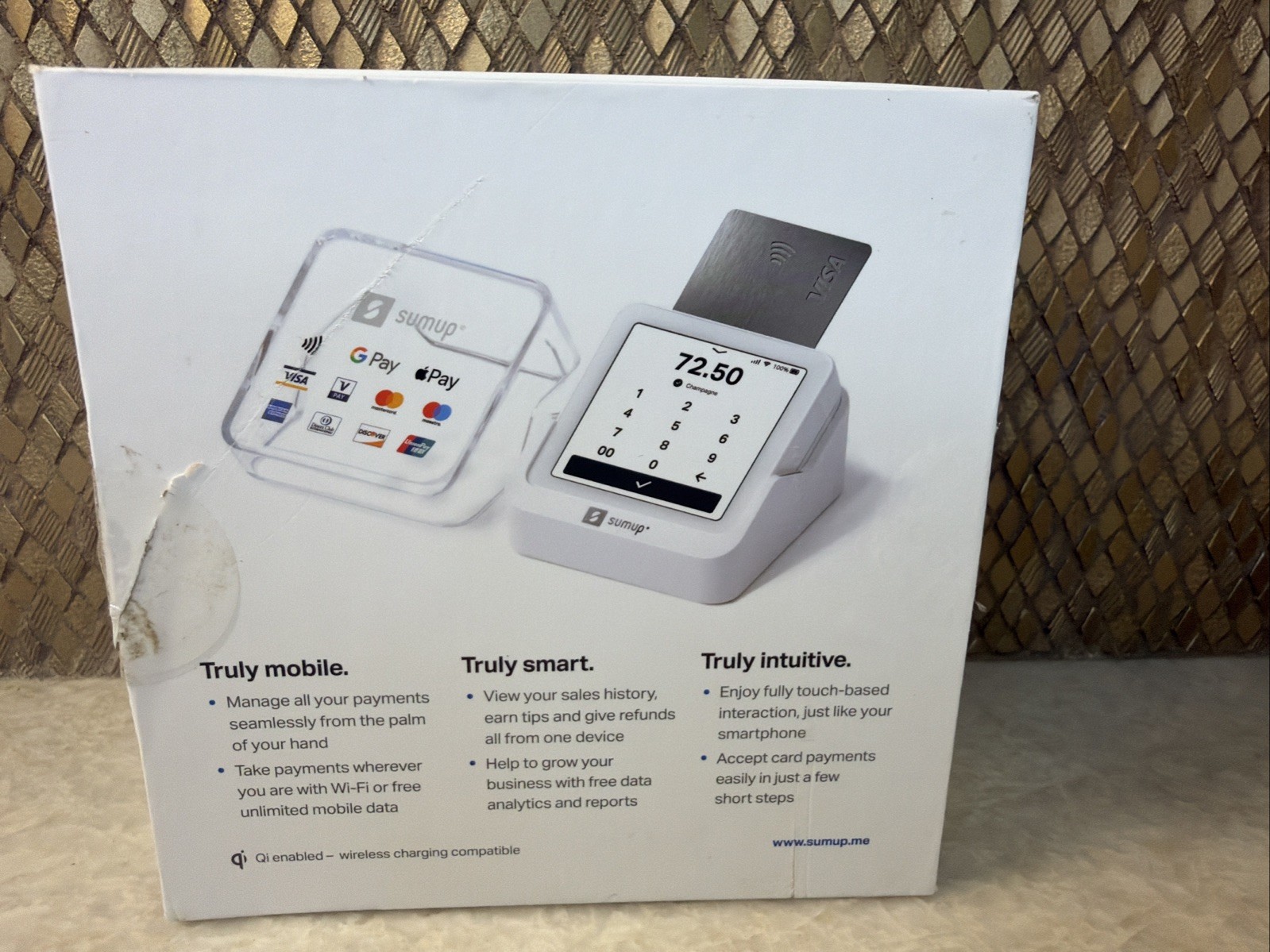 Sumup Solo Mobile Wi-Fi Smart Card Terminal Reader White