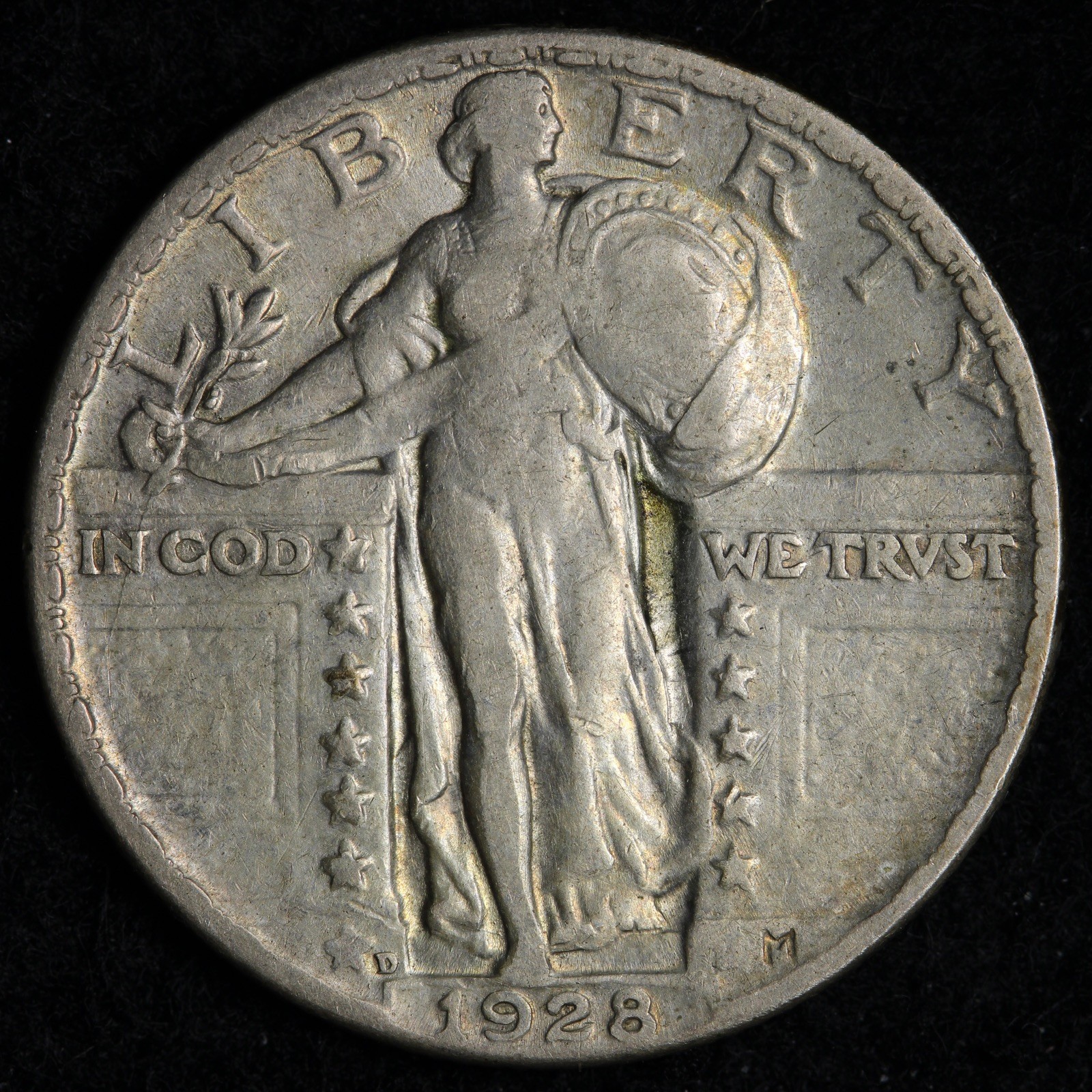 1928-D Standing Liberty Silver Quarter XF+ E350 GYKEE