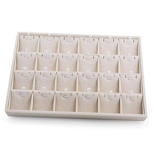Stockable 24 Grids Insert Jewelry Tray Pendant Earrings 24 Insert Liner