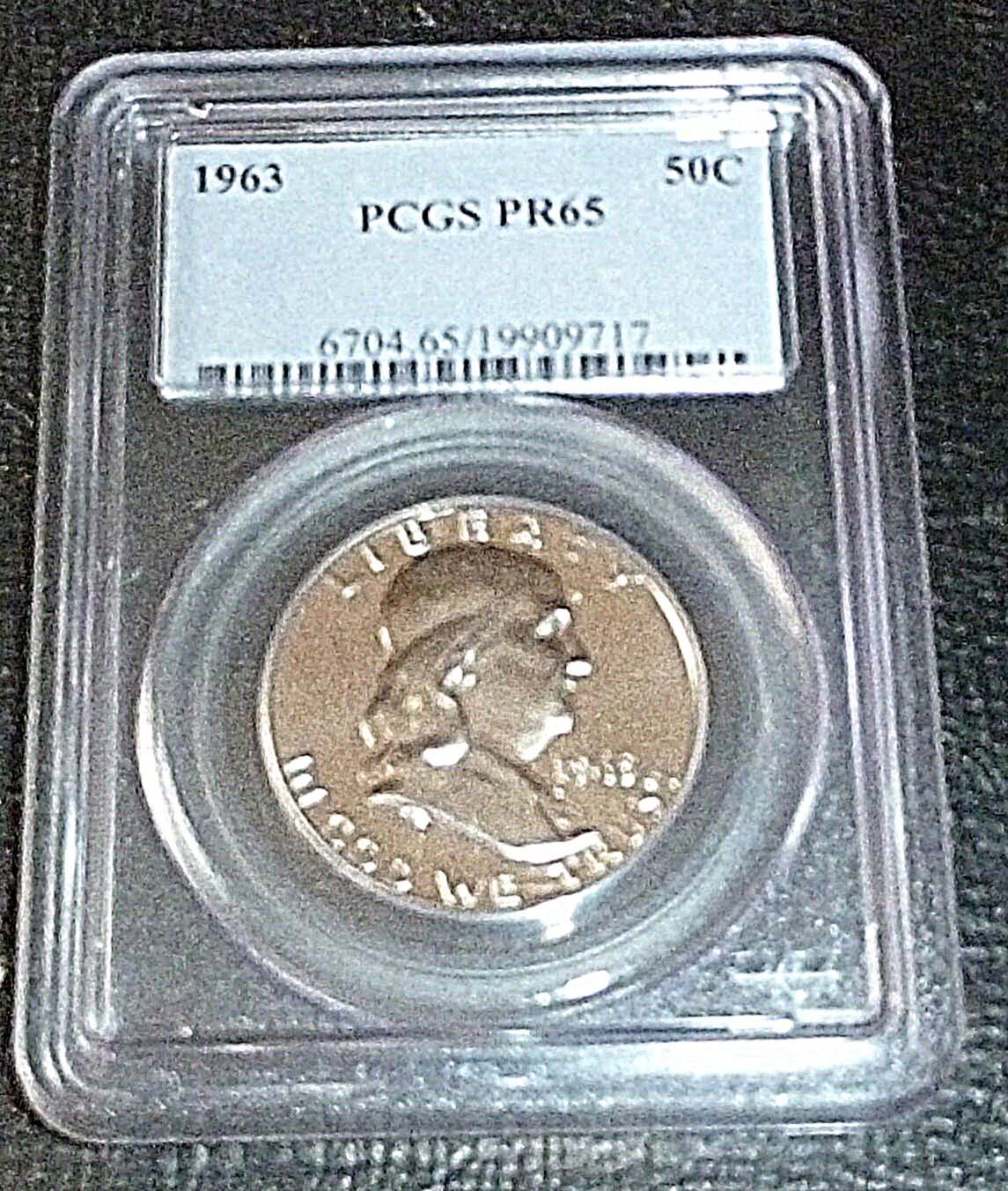 1963 franklin half dollar PCGS PR65