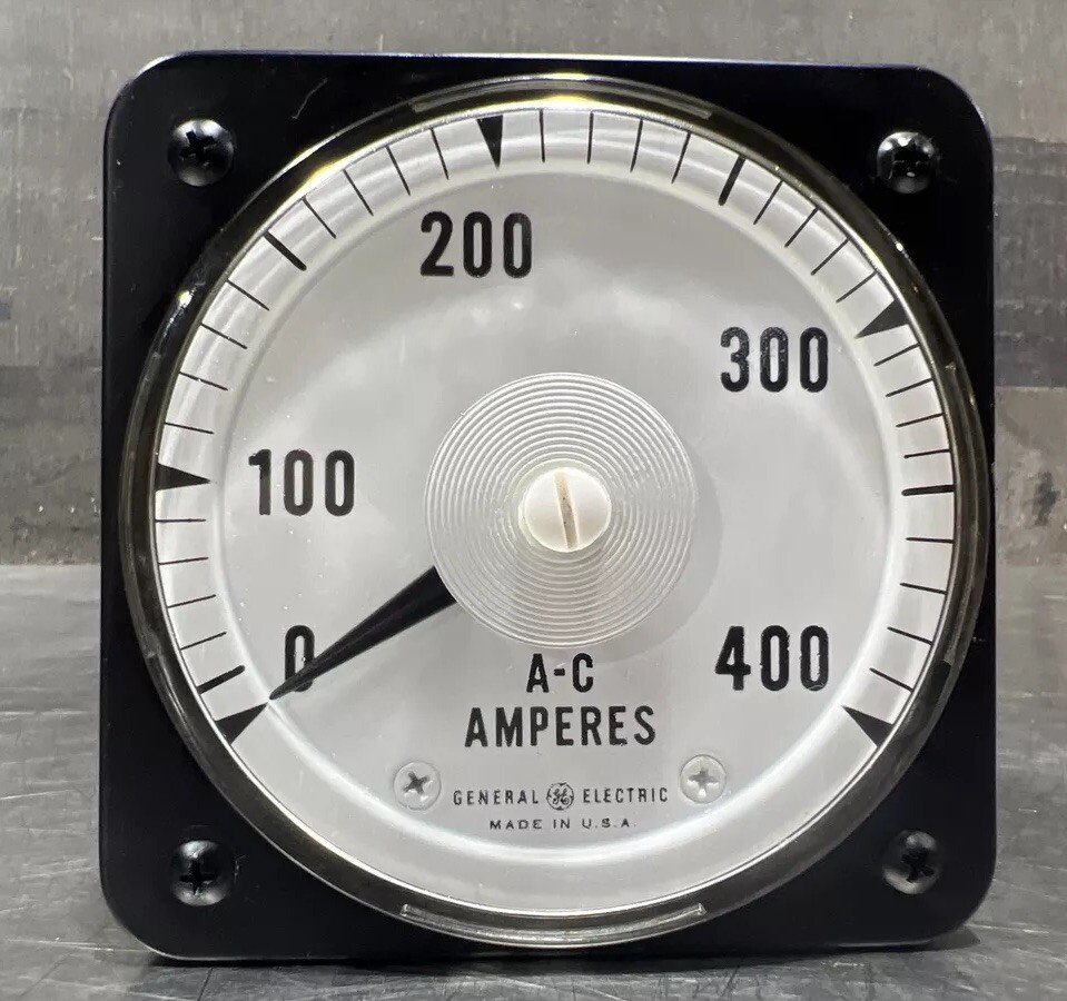 GE GENERAL ELECTRIC A-C AMPERES METER CAT 50-100131LSSC1 Used Surplus