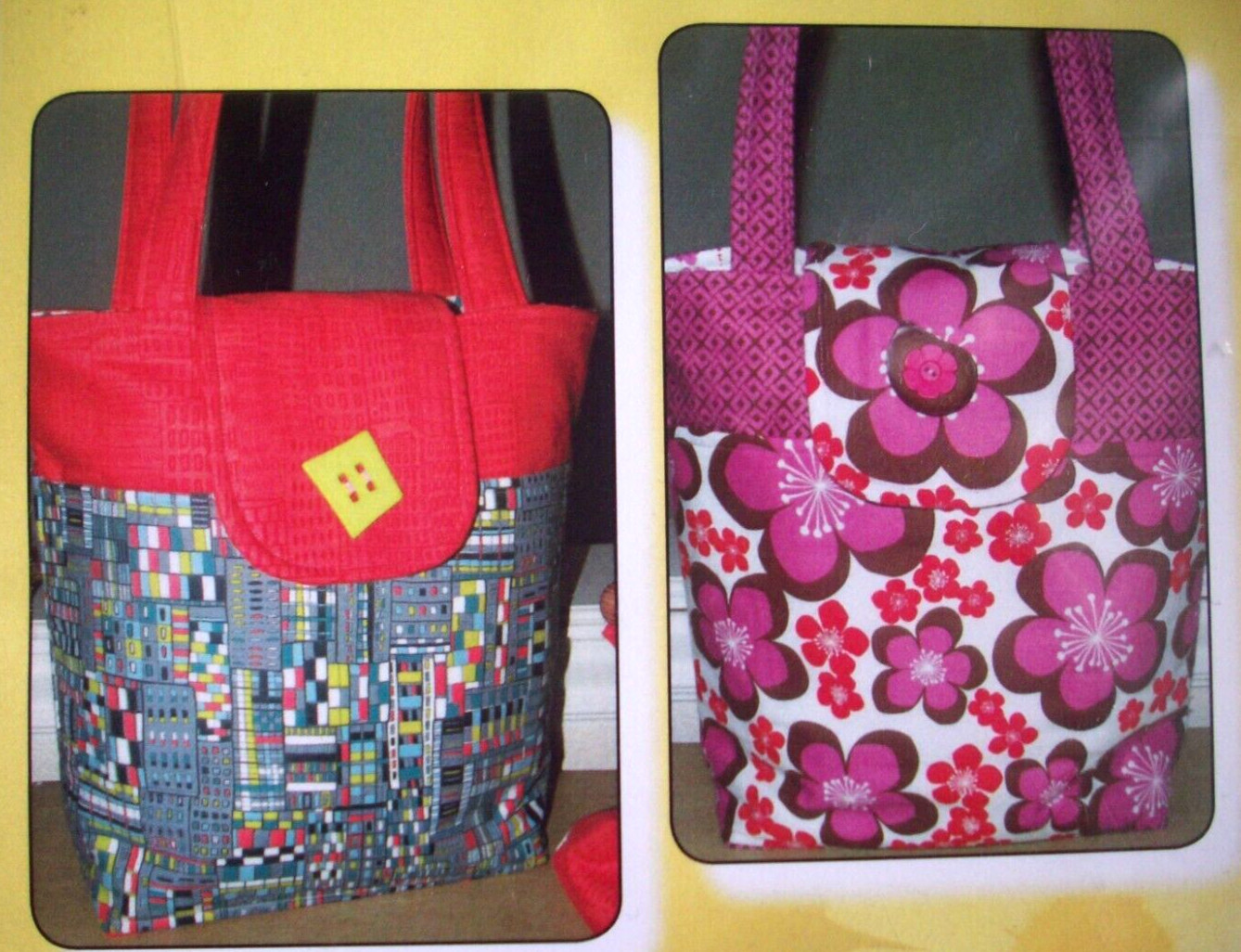 Totes  handbags purse bag craft pattern  UNCUT