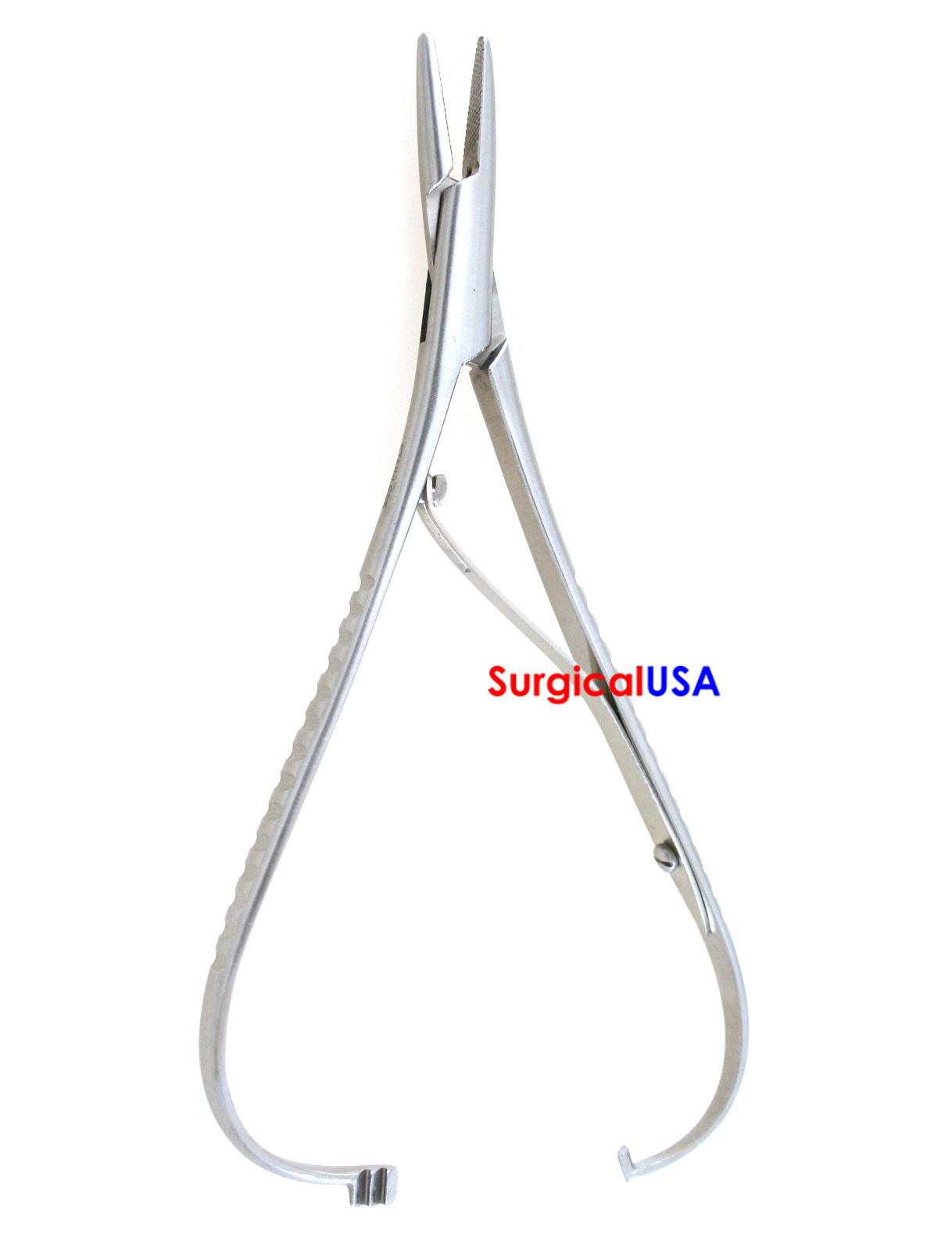 Mathieu Needle Holder 5.5" Straight Serrated Jaws Spring Action Ratchet Lock