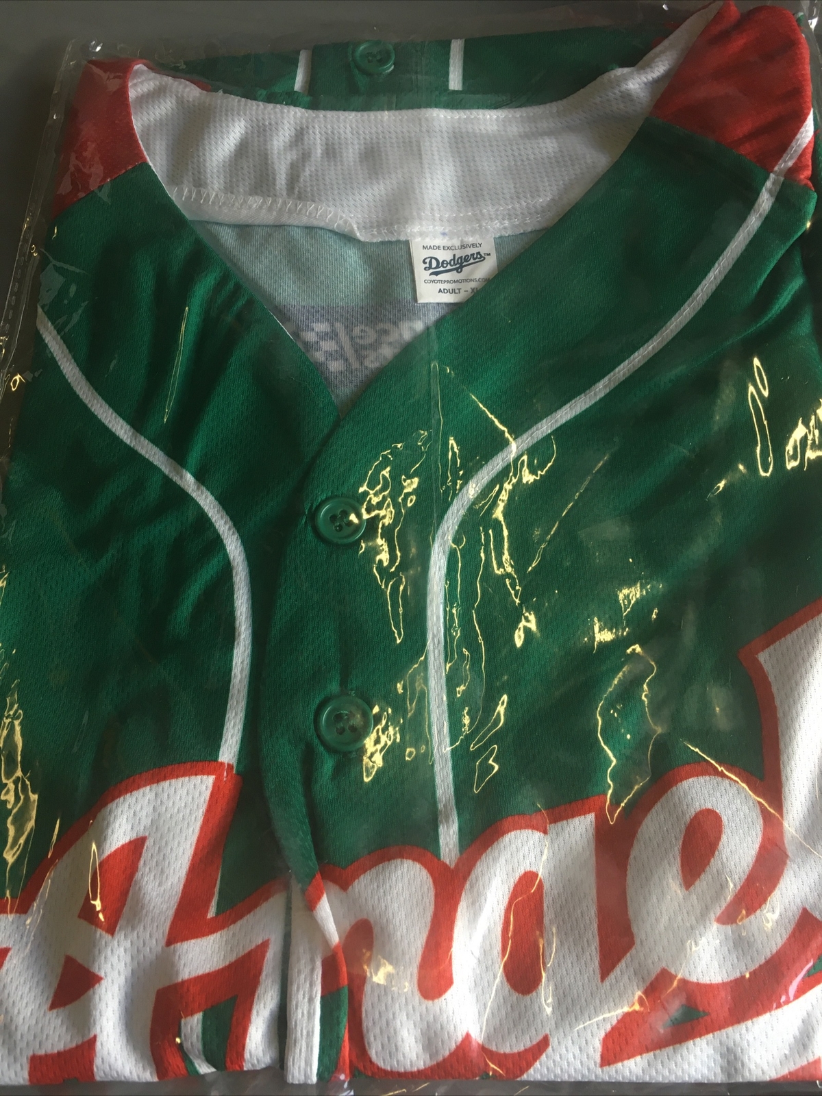 2022 LA Dodgers Mexican Heritage Night Game 2 Jersey Mexico New SGA Medium Green