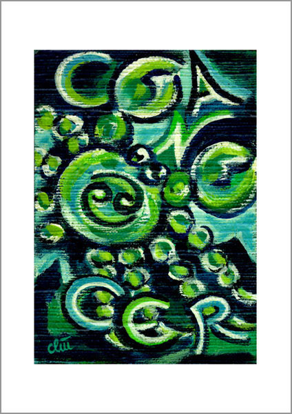 JACQUELINE DITT - Cancer A4 PRINT n.painting Cancer Zodiac Sign