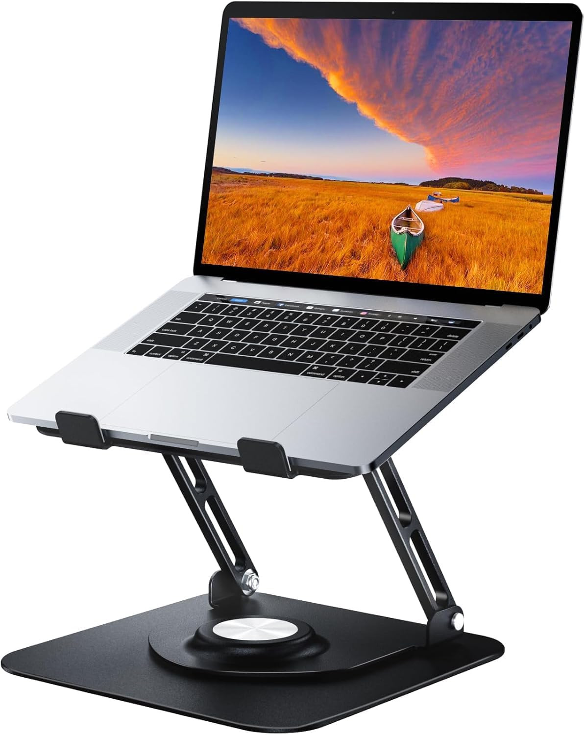 Laptop Stand for Desk, Adjustable Computer Stand w/ 360° Rotating Base-Ergonomic