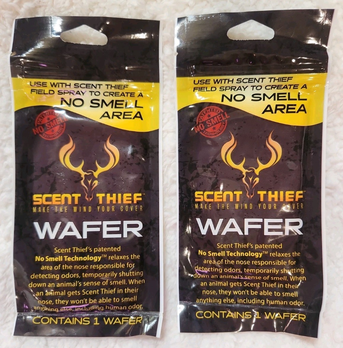 Scent Thief Hunting Scent Control Wafers No Smell Technology 2 Packs of 1 Wafer