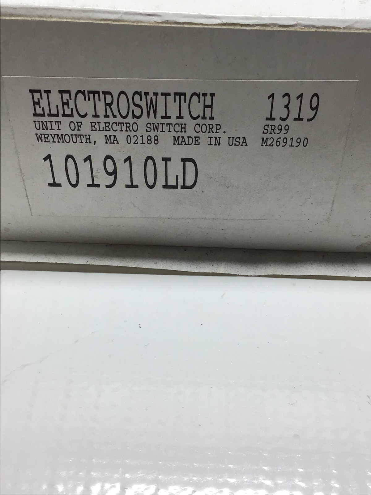Electro Switch 101910LD 1319 4-Position Rotary Switch Series 101