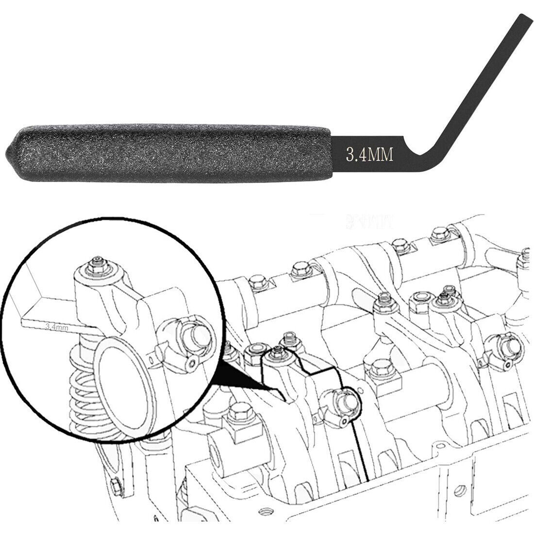 For Cummins ISX 12 Engine 3.4MM 5298757 Jake Brake Feeler Gauge Adjustment Tool