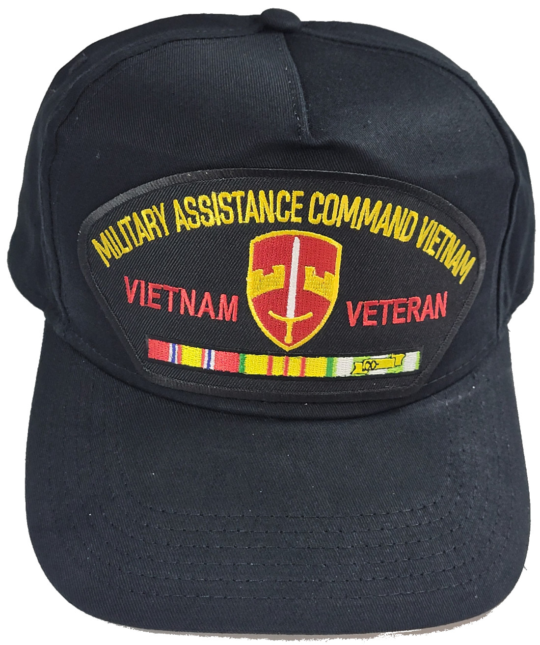 MILITARY ASSISTANCE COMMAND VIETNAM MACV MAC-V VETERAN HAT W/ CAMPAIGN RIBBONS
