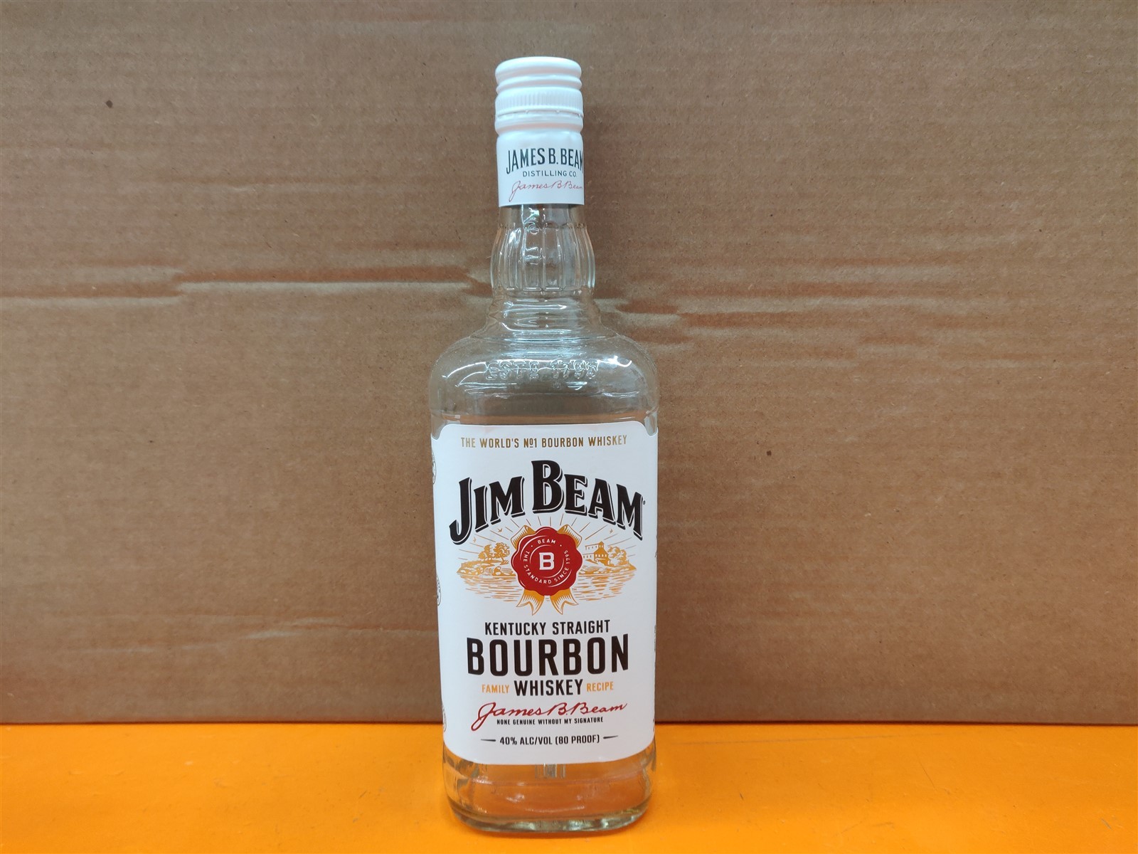 ⭐️⭐️⭐️⭐️⭐️ EMPTY 1 Liter Jim Beam Kentucky Straight Bourbon Glass Craft Bottle