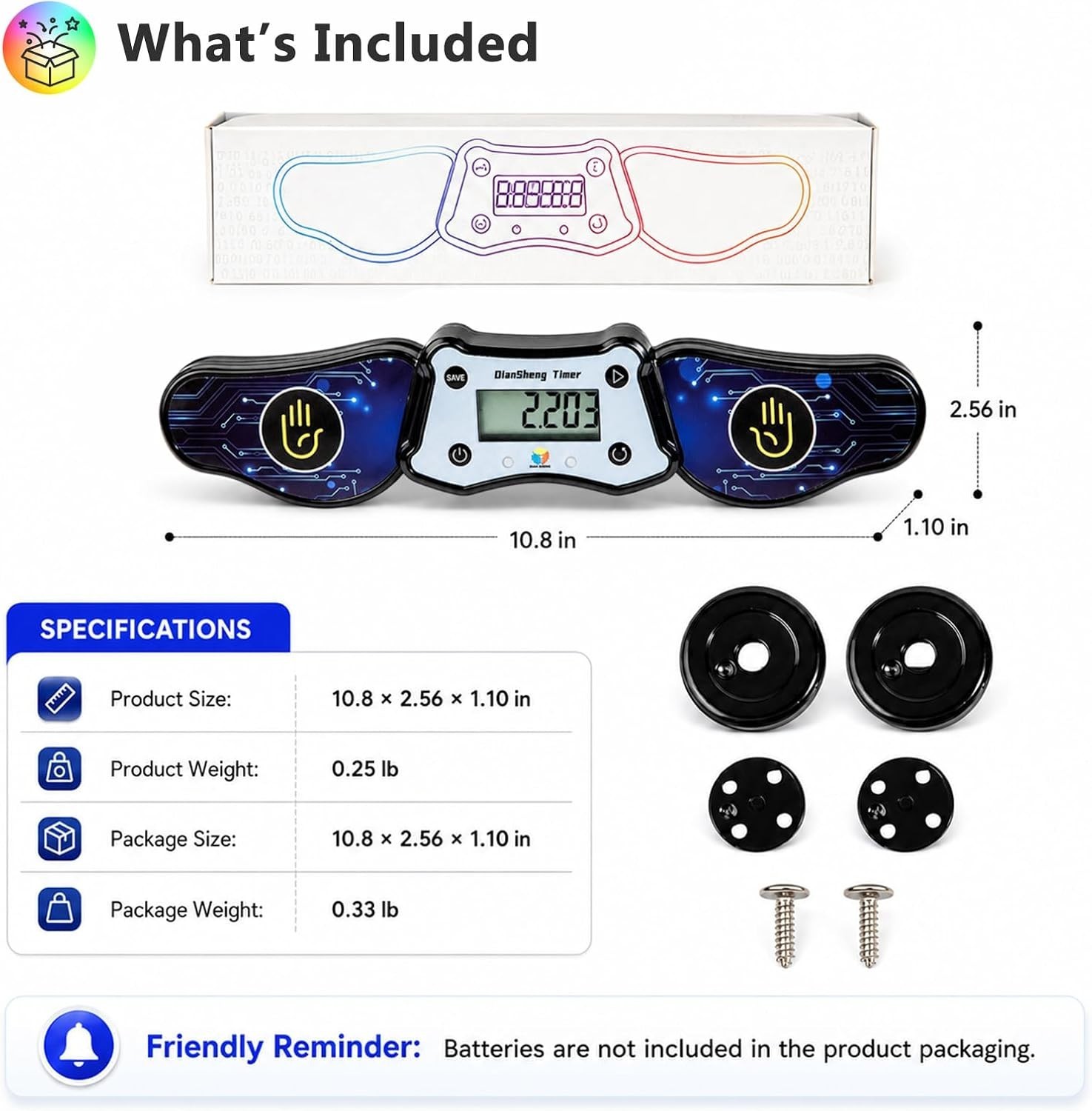Speed Cube Competition Timer, High Precision Touch Control Timer for Speed Tr...