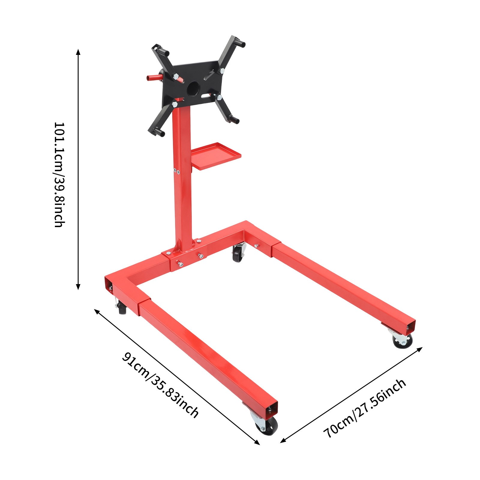 Folding Engine Stand Vehicle Engine Block Stand 1250lbs Load 360 Degree Head