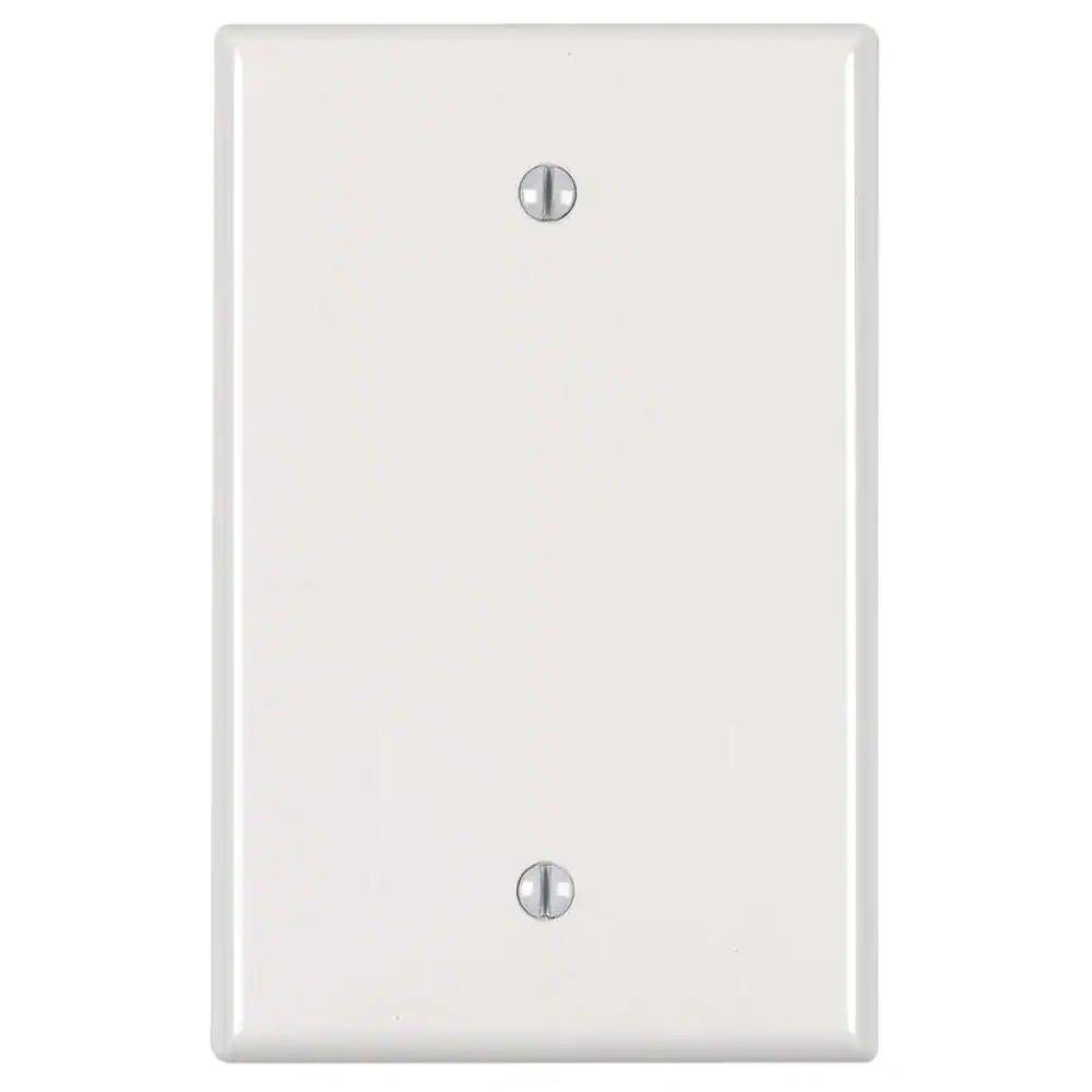 1-Gang White Blank Plate Nylon Midway/Midsize Wall Plate (1-Pack)