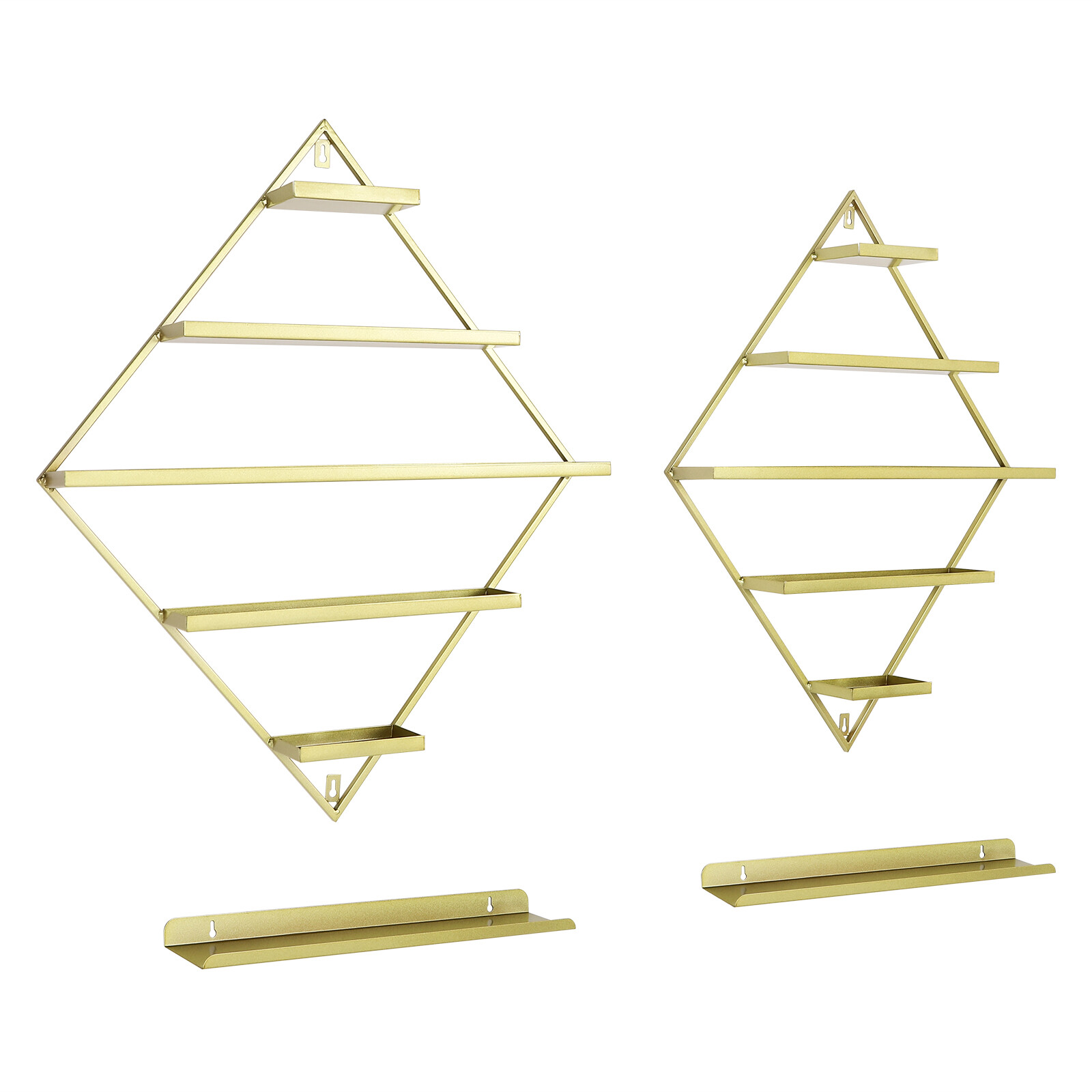 Rhombus?Nail?Polish?Racks, Wall-mounted Nail Polish Racks, 5-tier Display Racks