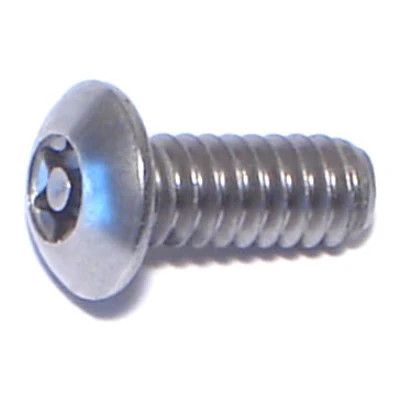 #10-24 x 1/2" 18-8 Stainless Security Button Machine Screws (12 pcs.)