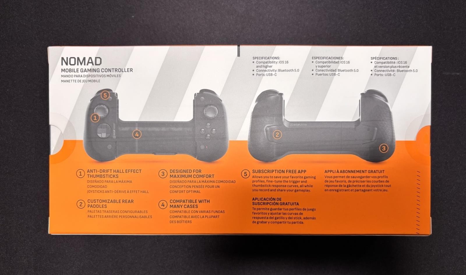 New SCUF NOMAD Wireless iPhone Mobile Gaming Controller - Bluetooth - Black