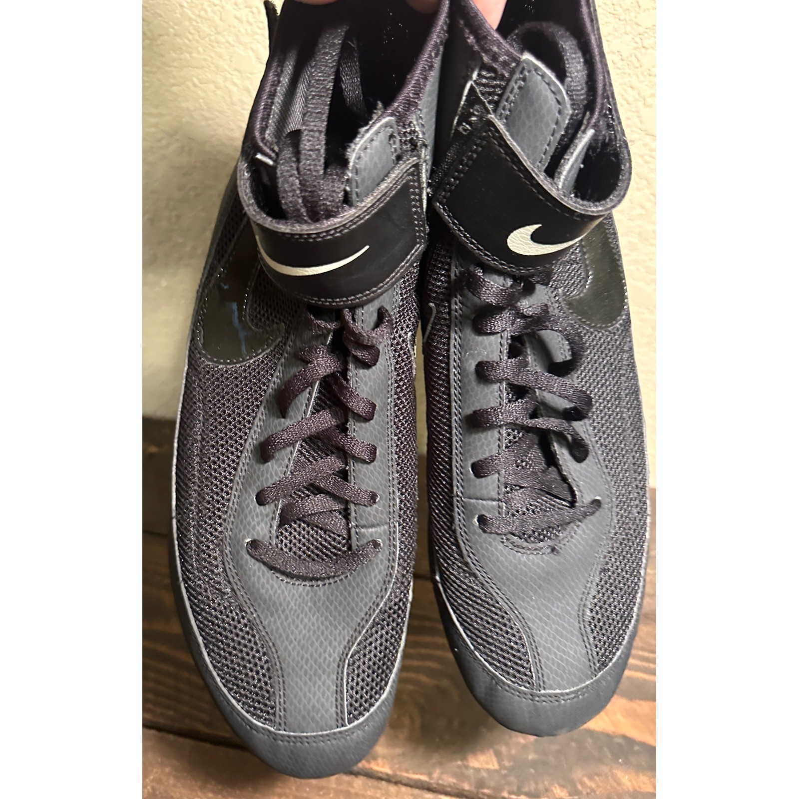 Nike Machomai Mid Boxing Shoes Mens 10 Black Training Boots 366683-002 athletic