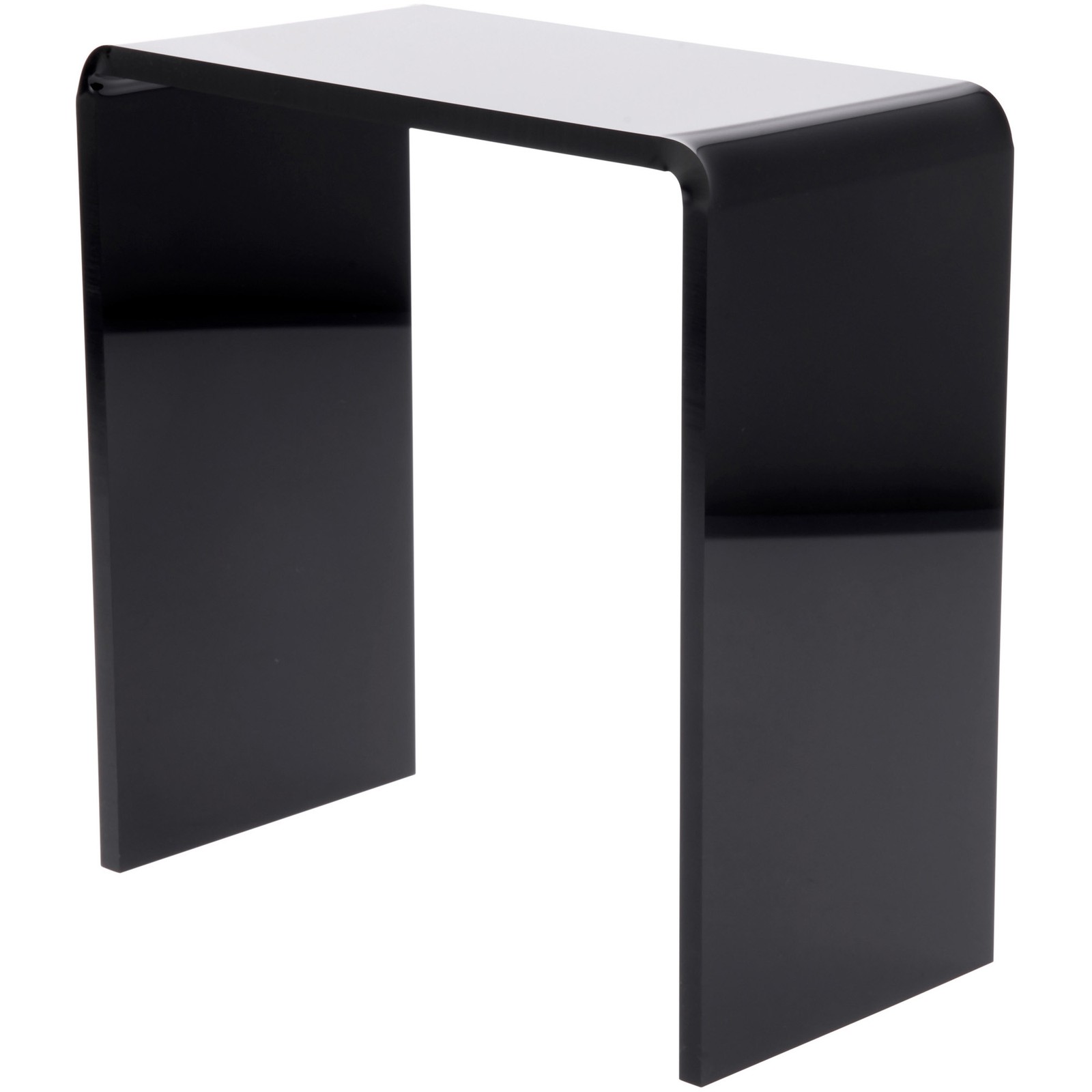 Plymor Black Acrylic Vertical Rectangular Display Riser, 10" H x 10" W x 5" D