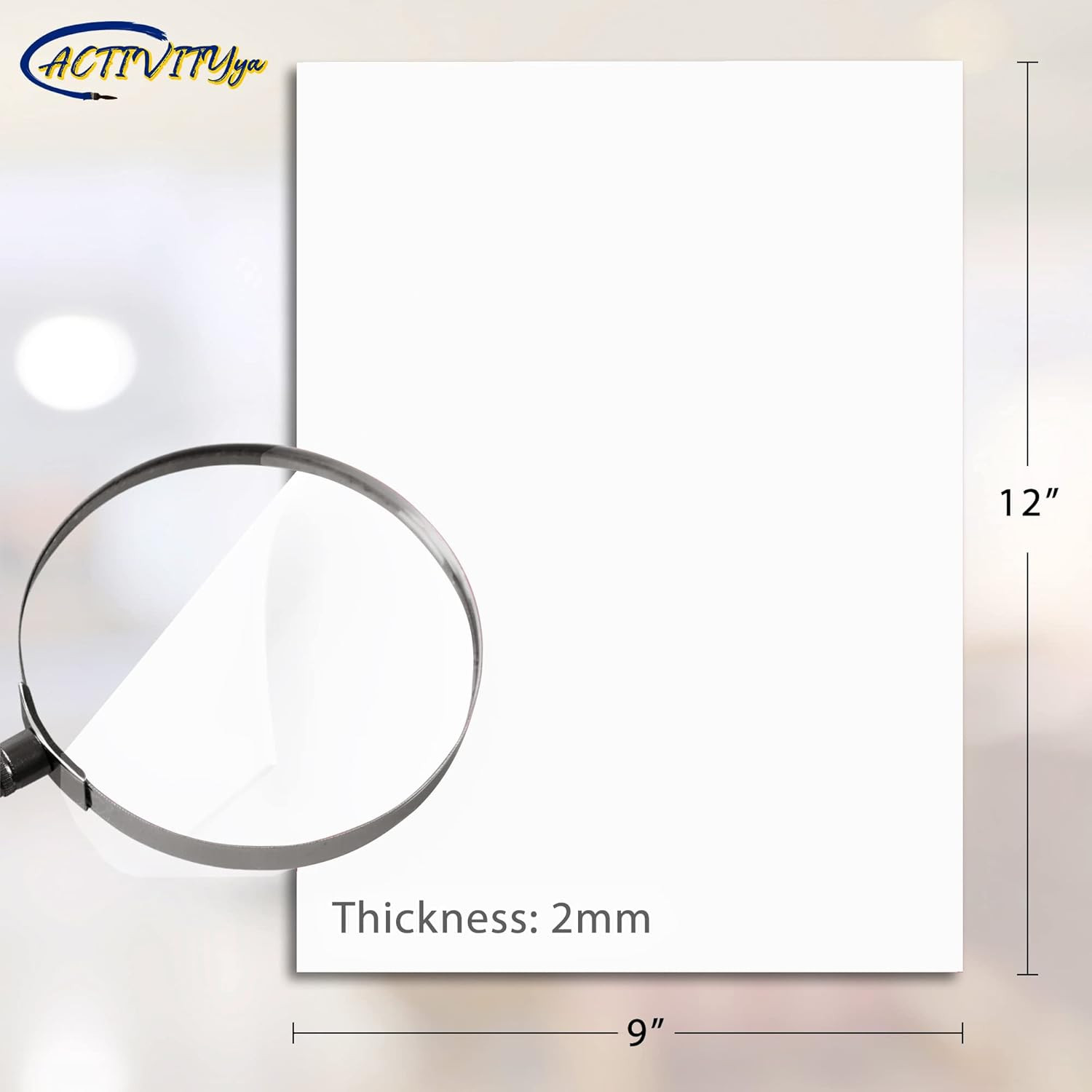 White EVA Foam Sheets, 9 X 12 Inch, 2Mm Thick Handicraft Foam Paper for Arts and