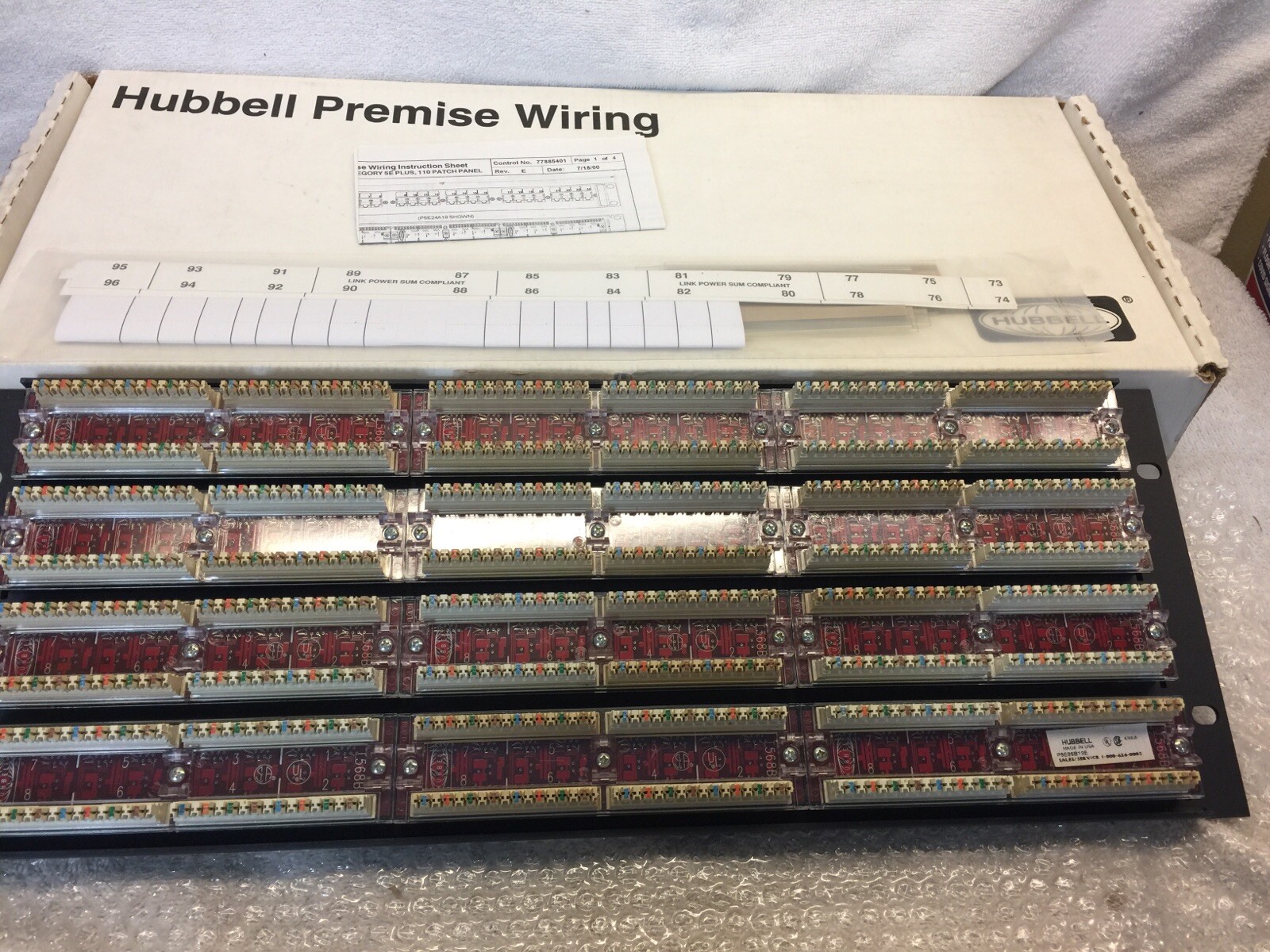 Hubbell P5E48B19E C5E+ Series Patch Panel (2006)