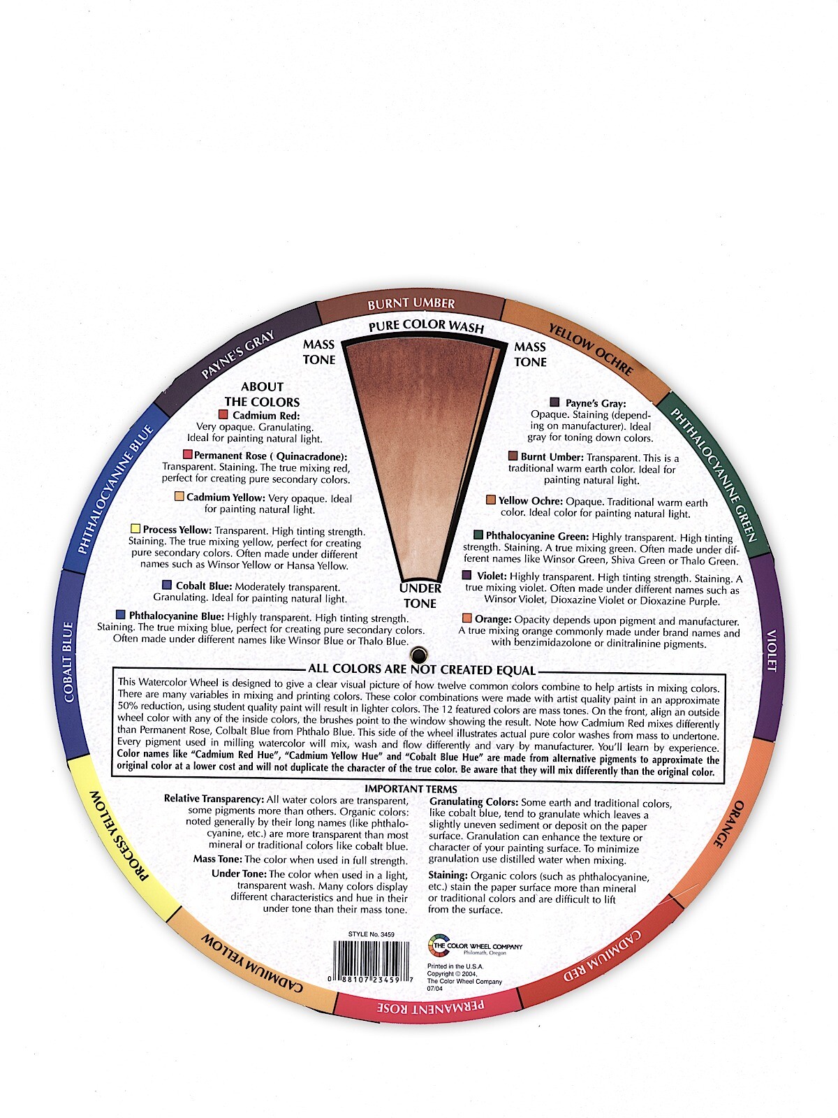 The Color Wheel Company Watercolor Wheel - watercolor color wheel