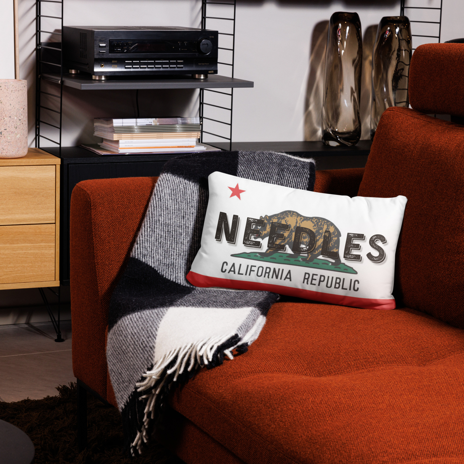 Needles California Flag Pillow