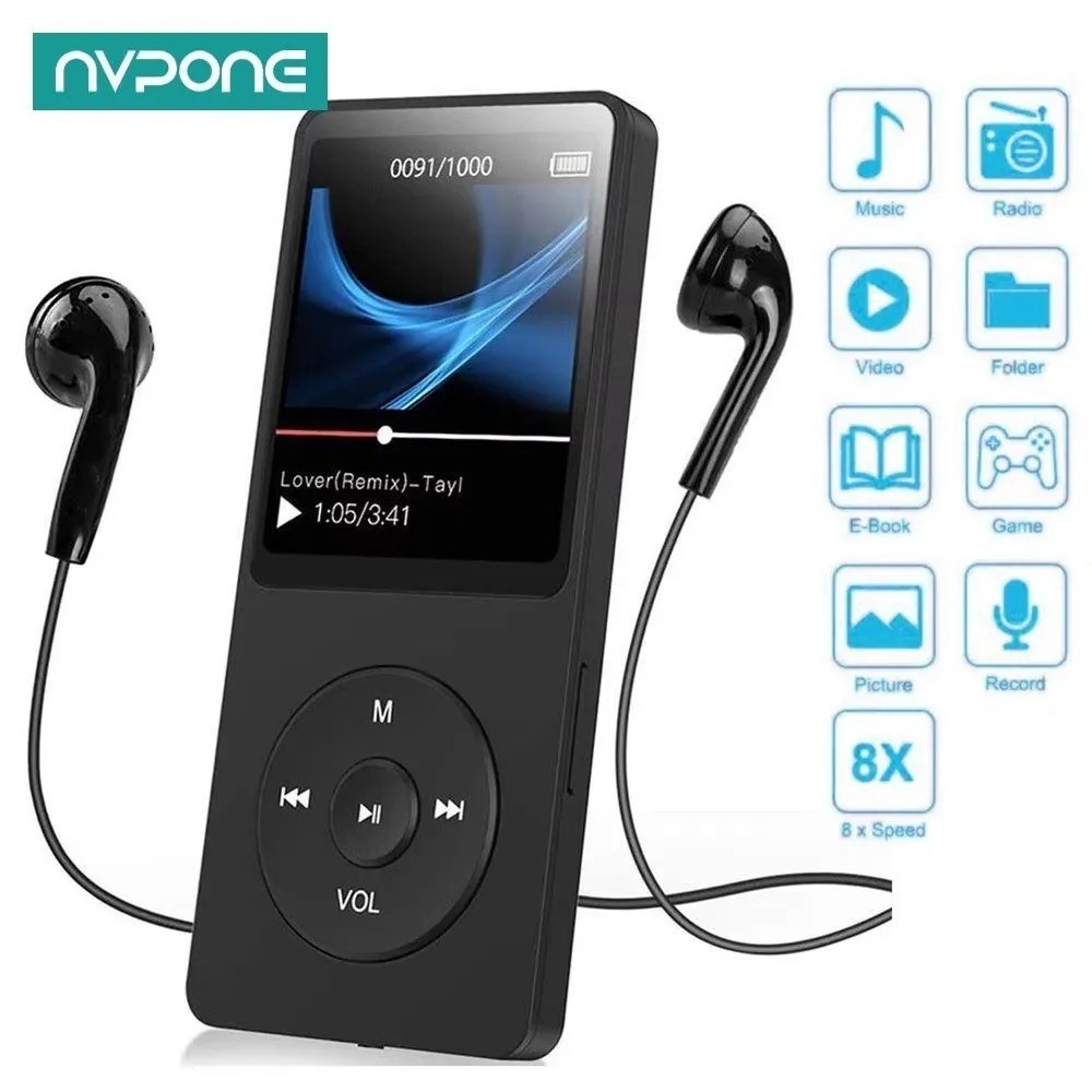 Bluetooth MP4/MP3 Lossless Music Player FM Radio Recorder Sports Support 128GB
