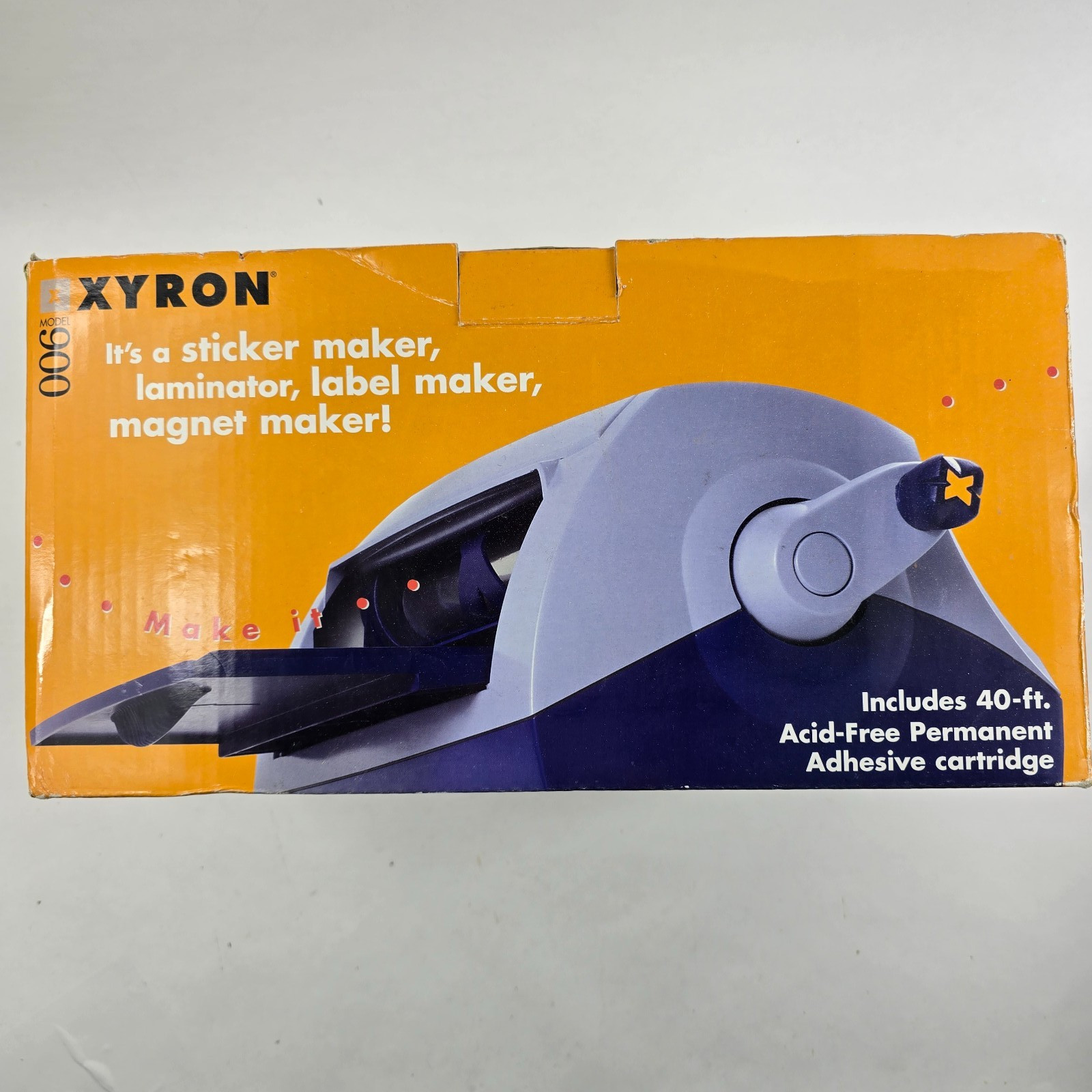 Xyron Model 900 Laminator Machine, Sticker, Label Maker, 2 New Cartridges