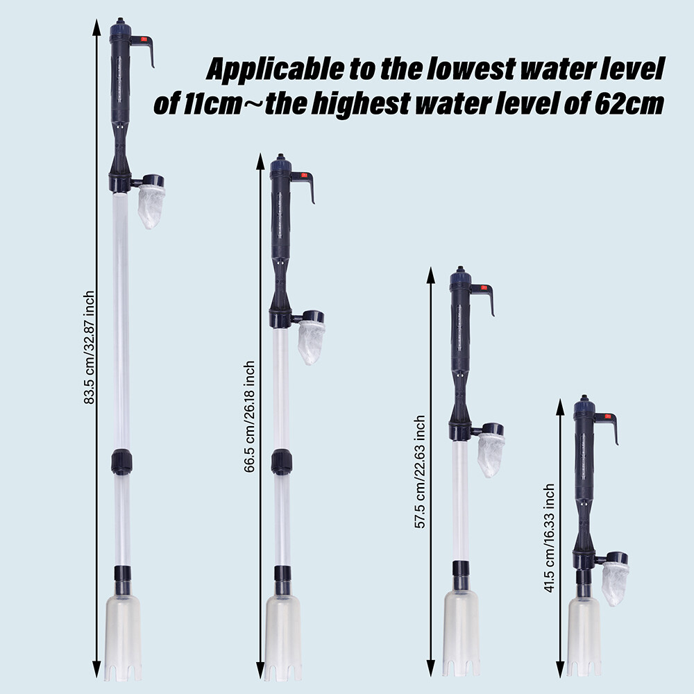 Fish Tank Electric Siphon Water Change Gravel Vacuum Cleaner Pump