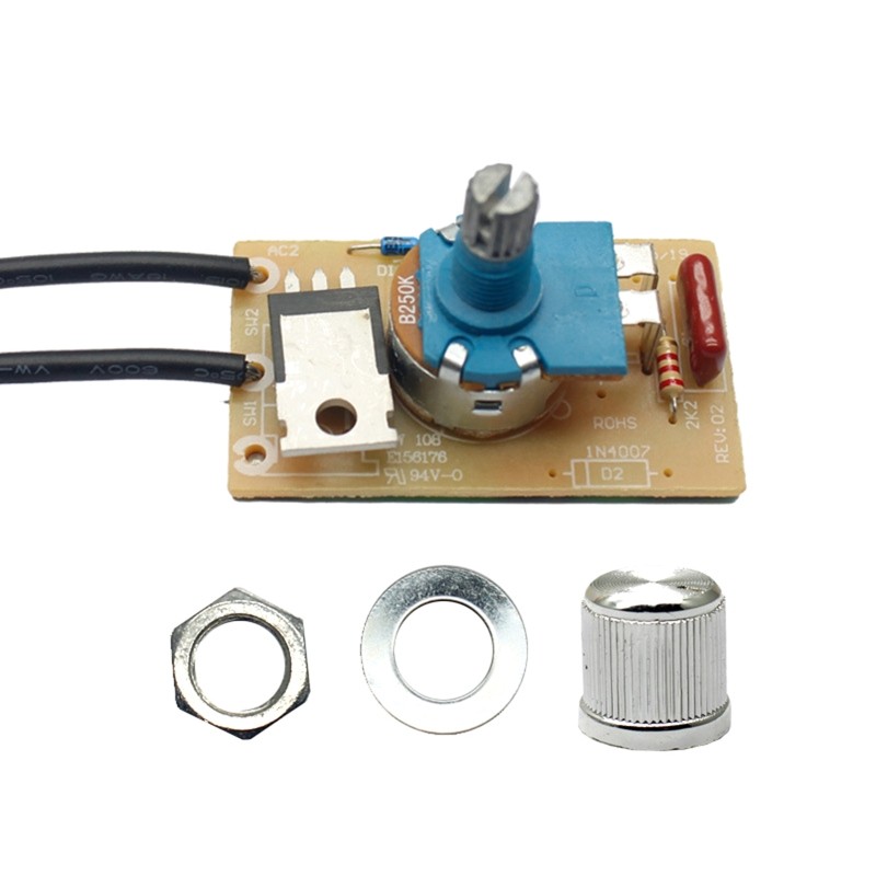 120V/240VAC LED Light Stepless Dimming Rotary Switch 300W Lamp Control Module