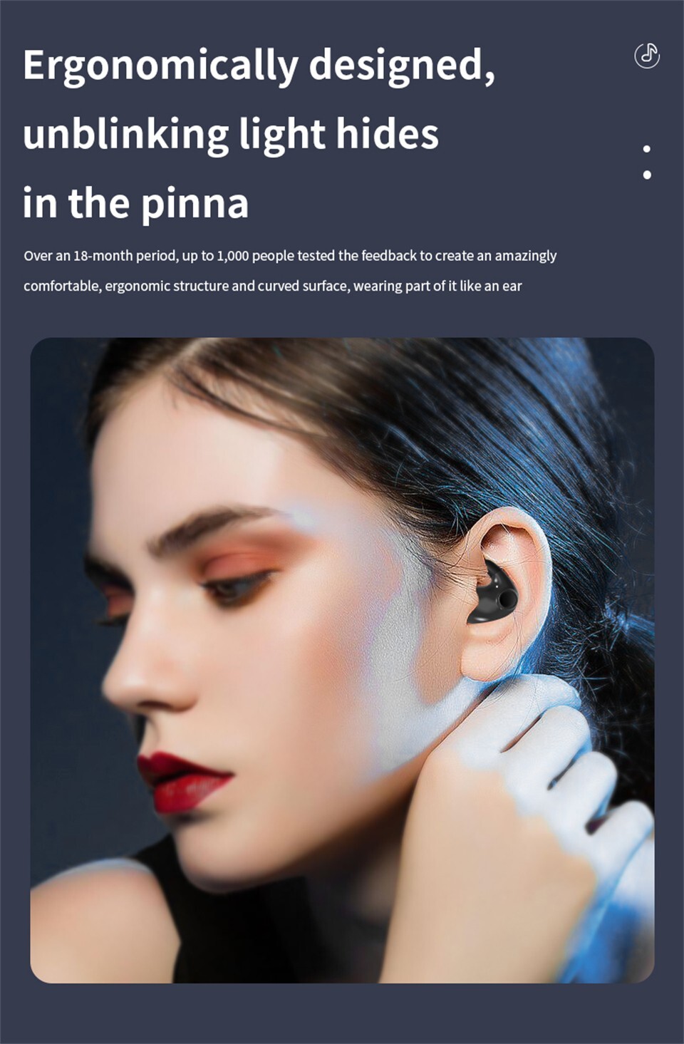 Bluetooth 5.3 Wireless Earphone Invisible Earbud Waterproof Headset For iPhone