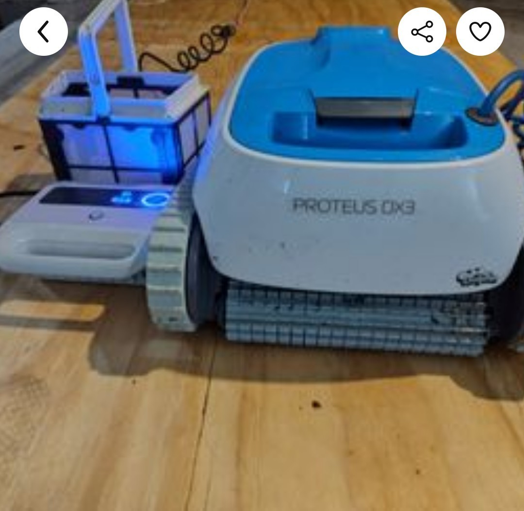 Dolphin Proteus DX3 Robotic Pool Cleaner, Floor In-Ground, 50 ft Cable, PSU