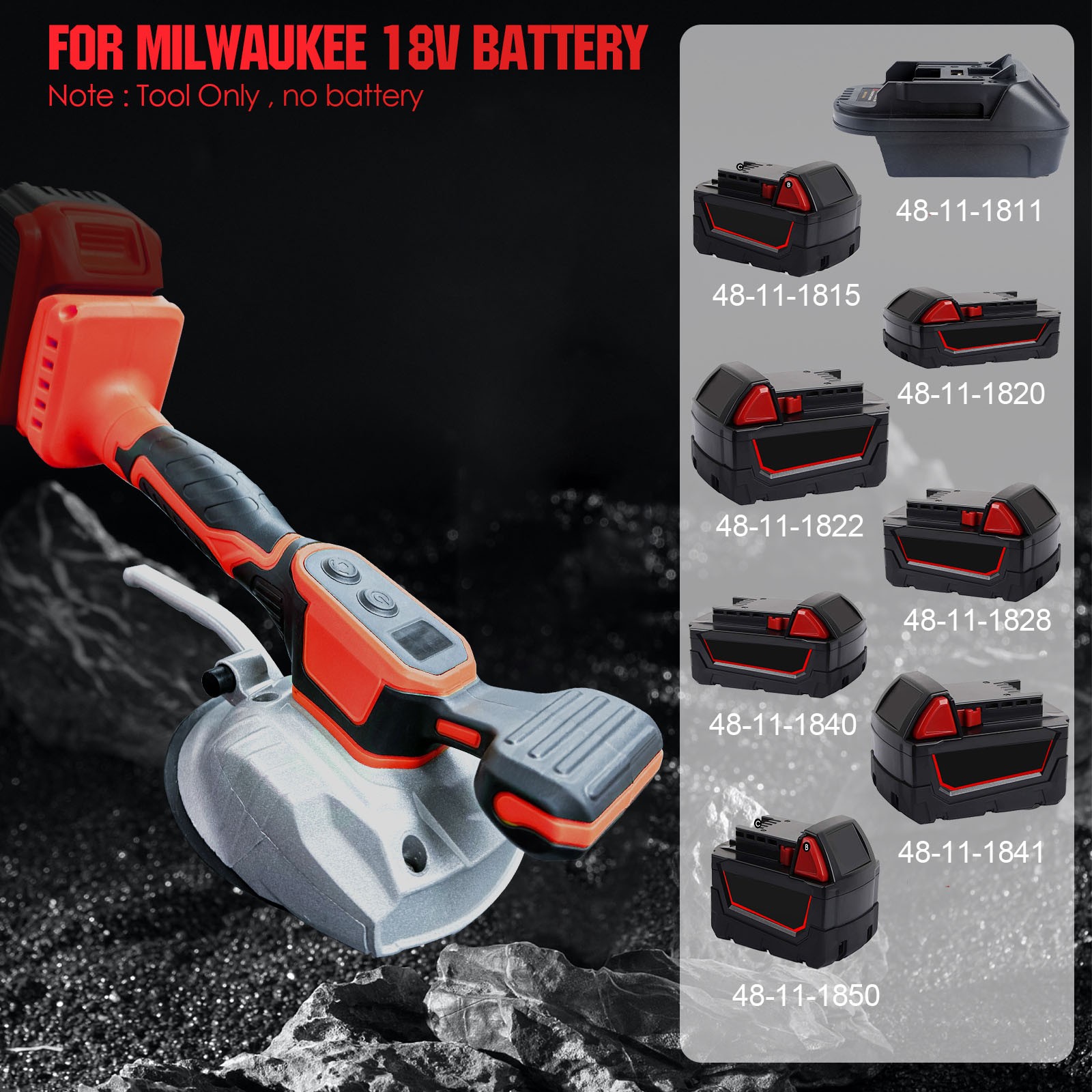 Tile Vibration Tool for MilWauke 18V Battery Adjustable Speed Handheld Tile Tool