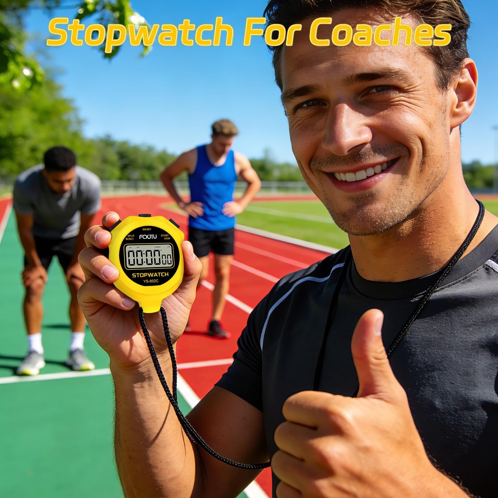 Digital Simple Basic Stopwatch Timer, Silent Stop Watch for Kids Coaches | On...