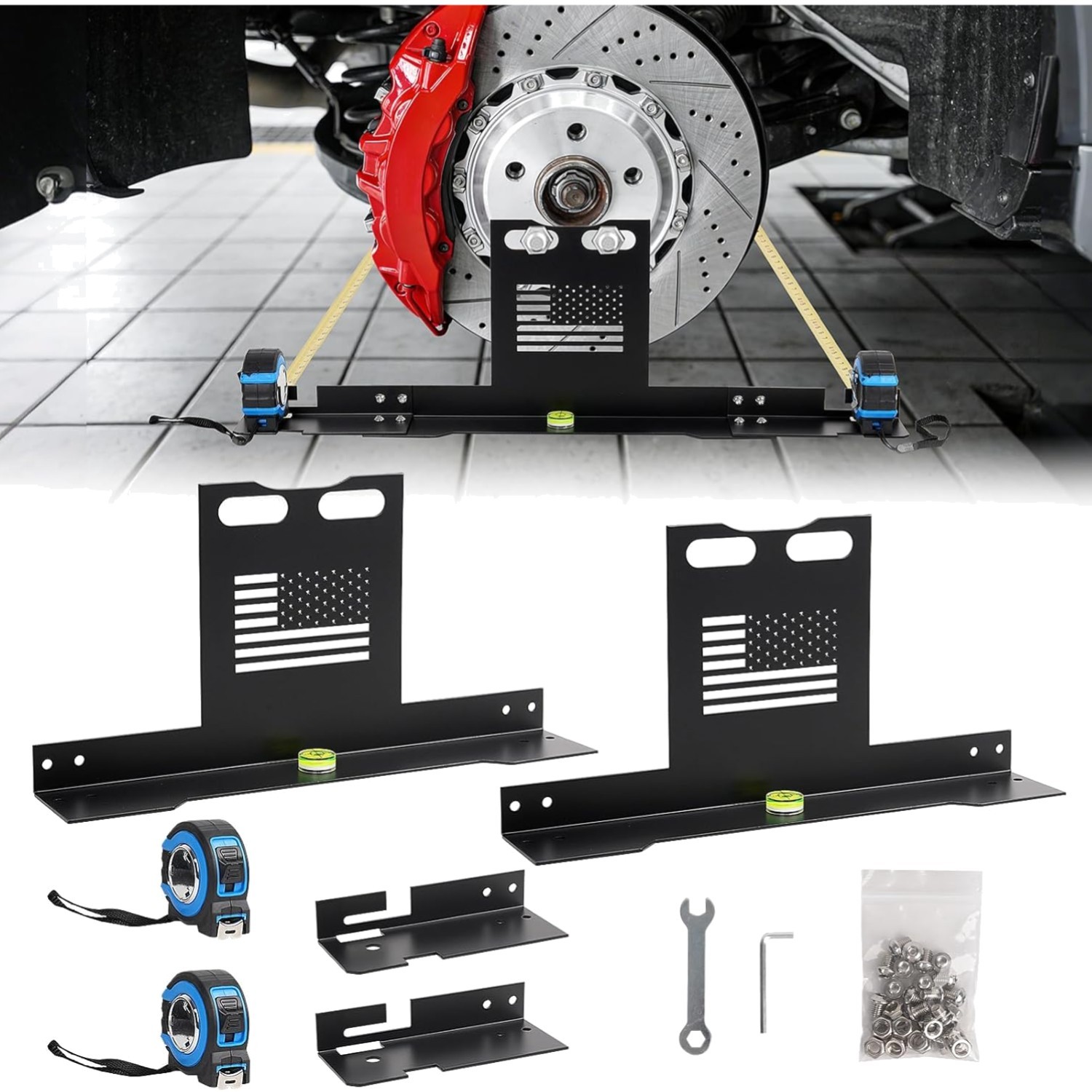 Wheel Alignment Tool Kit Automotive Tool Without Removing Calipers