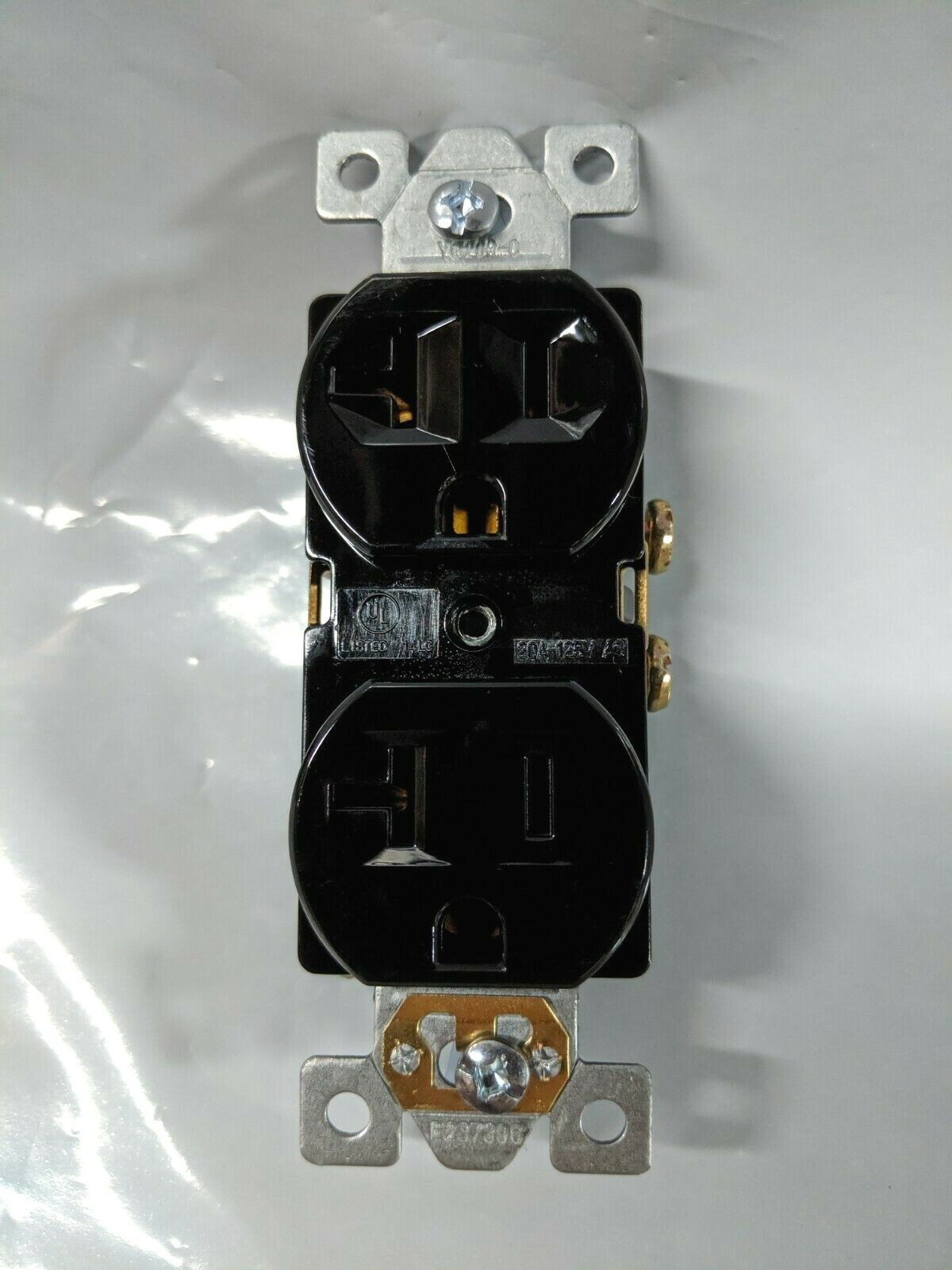 (10 pc) NEW Standard Duplex Receptacles 20 Amp BLACK 20A Commercial Grade CR20